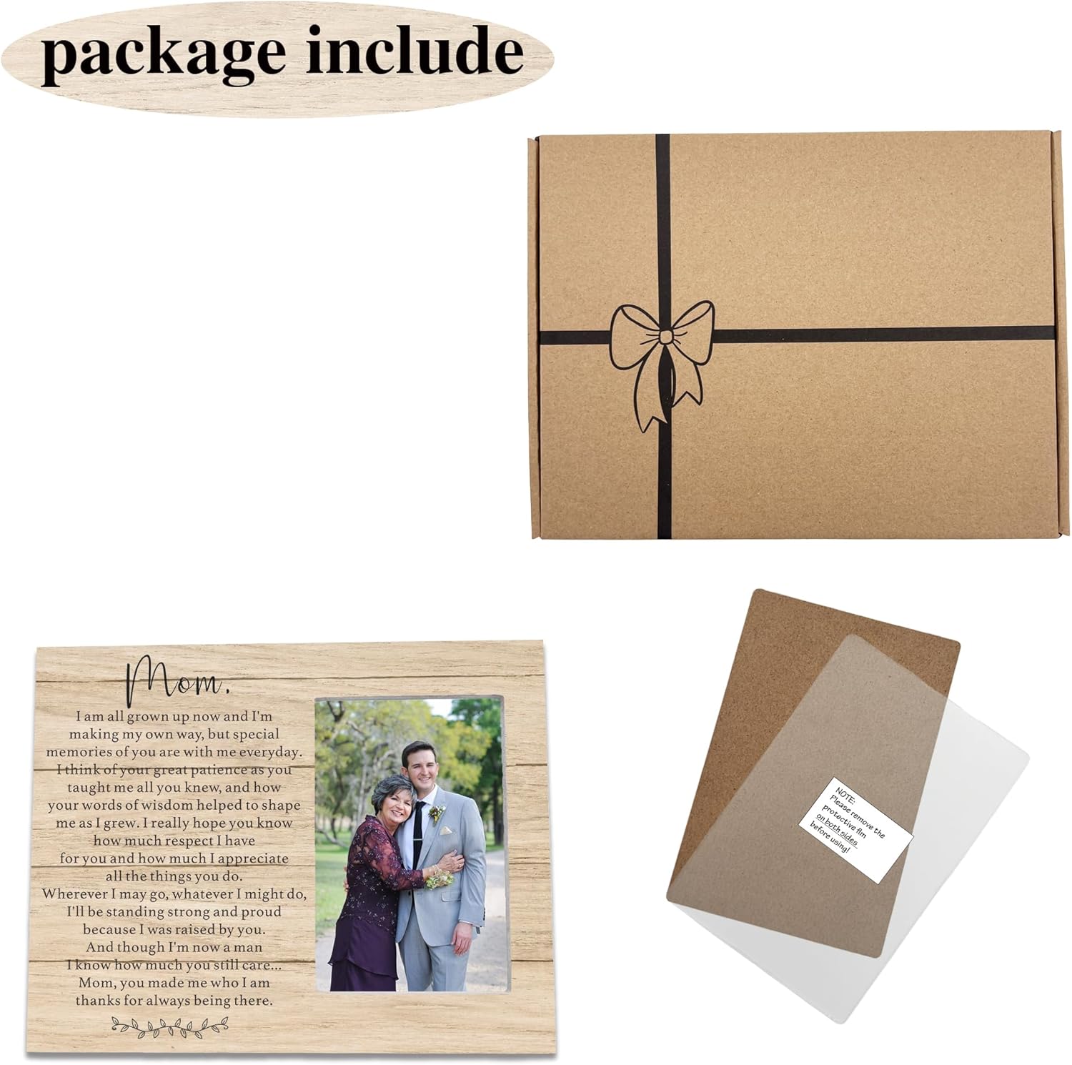 Mother of the Groom Gift from Groom, Mom Wedding Picture Frame, Wooden, 8x10 Inches - Image 2