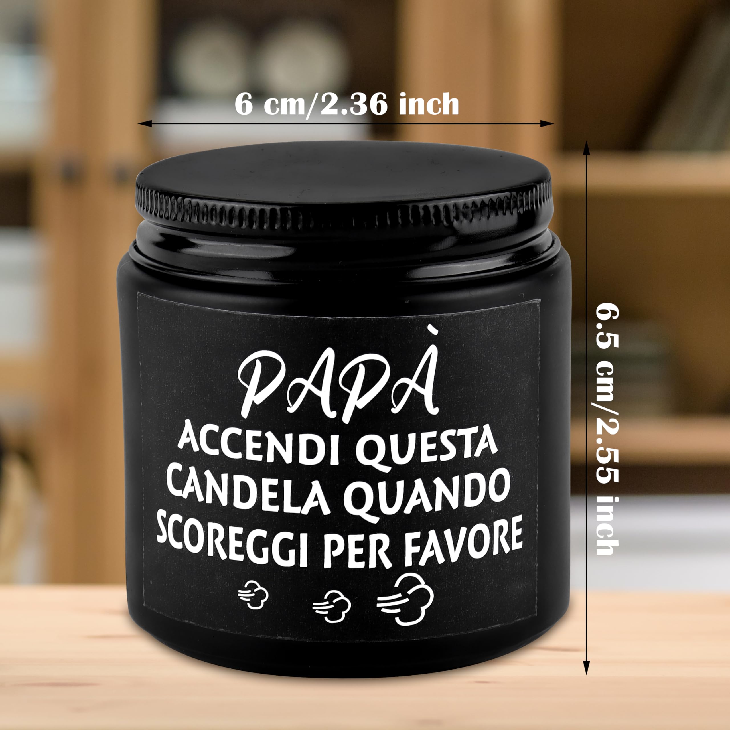 Candela Profumata Per Papà Con Messaggio Divertente - Lavanda, 50-55 Ore, Regalo Natale/Festa Del Papà