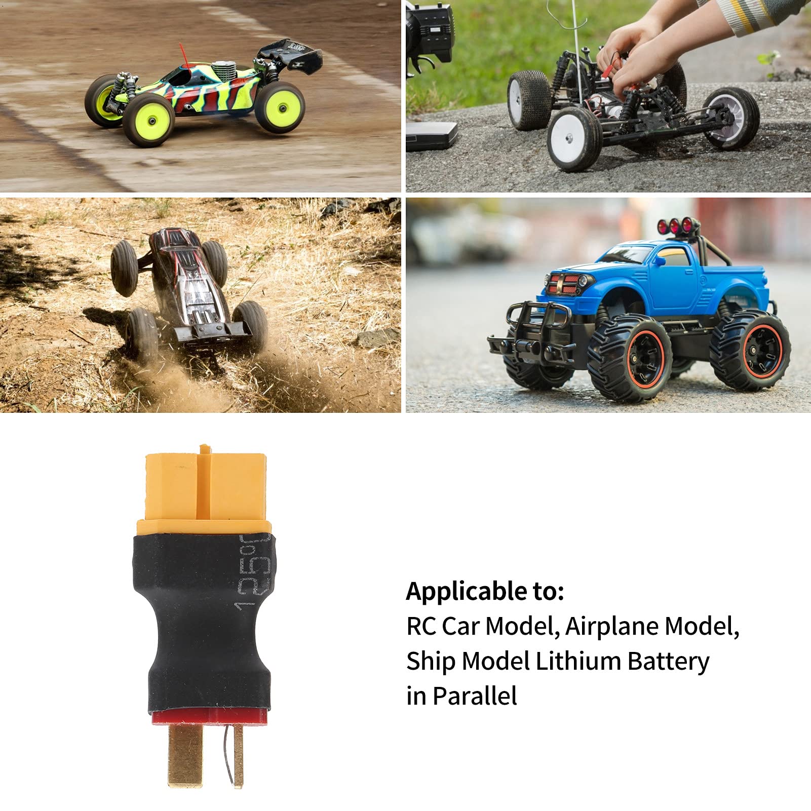 Dilwe XT60 Female to Male T Adapter, Plug Connector for Portable Aircraft Model RC Car, Drone, and Racing Application - Image 4