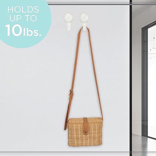 Miniatura 3 de Bath Bliss Paquete de 2 ganchos de succión de gel Power Lock  Gancho de ducha y baño  Toalla  Bata  Esponjas  Bolsas  Chaquetas  Fácil liberación