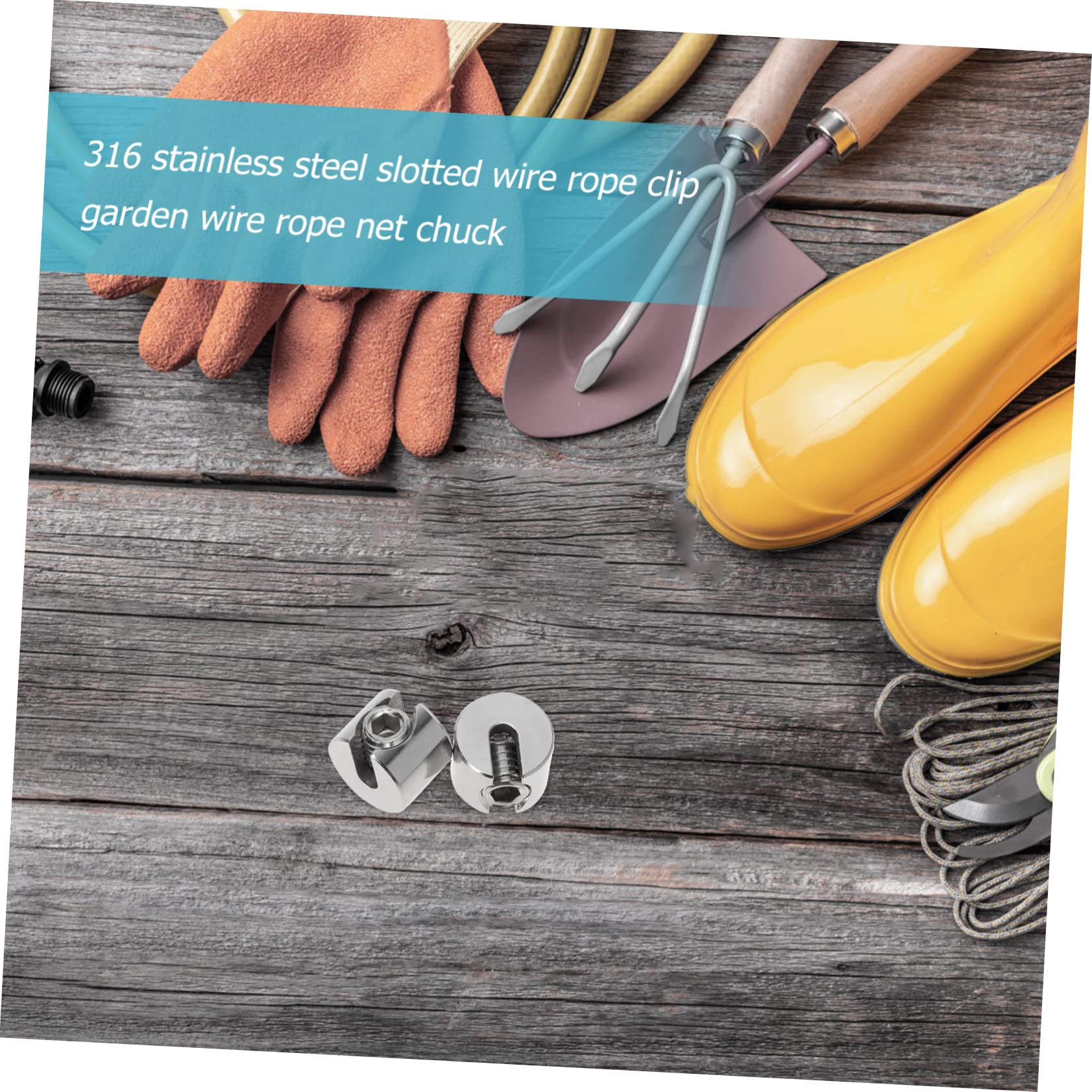 MUSISALY 2pcs Wire Rope Clamp Rope Loop Clamp U Bolt Saddle Fastener Wire Rope Screw Clamp Steel Cable Clamps Wire Cable Clips Wire Rope Fasteners Wire Rope Clips 316 Stainless Steel Silver