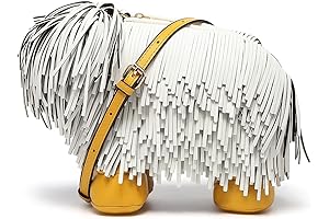 Women's Leisure Dog-Shaped Crossbody with Hanging Whiskers and Shoulder Strap