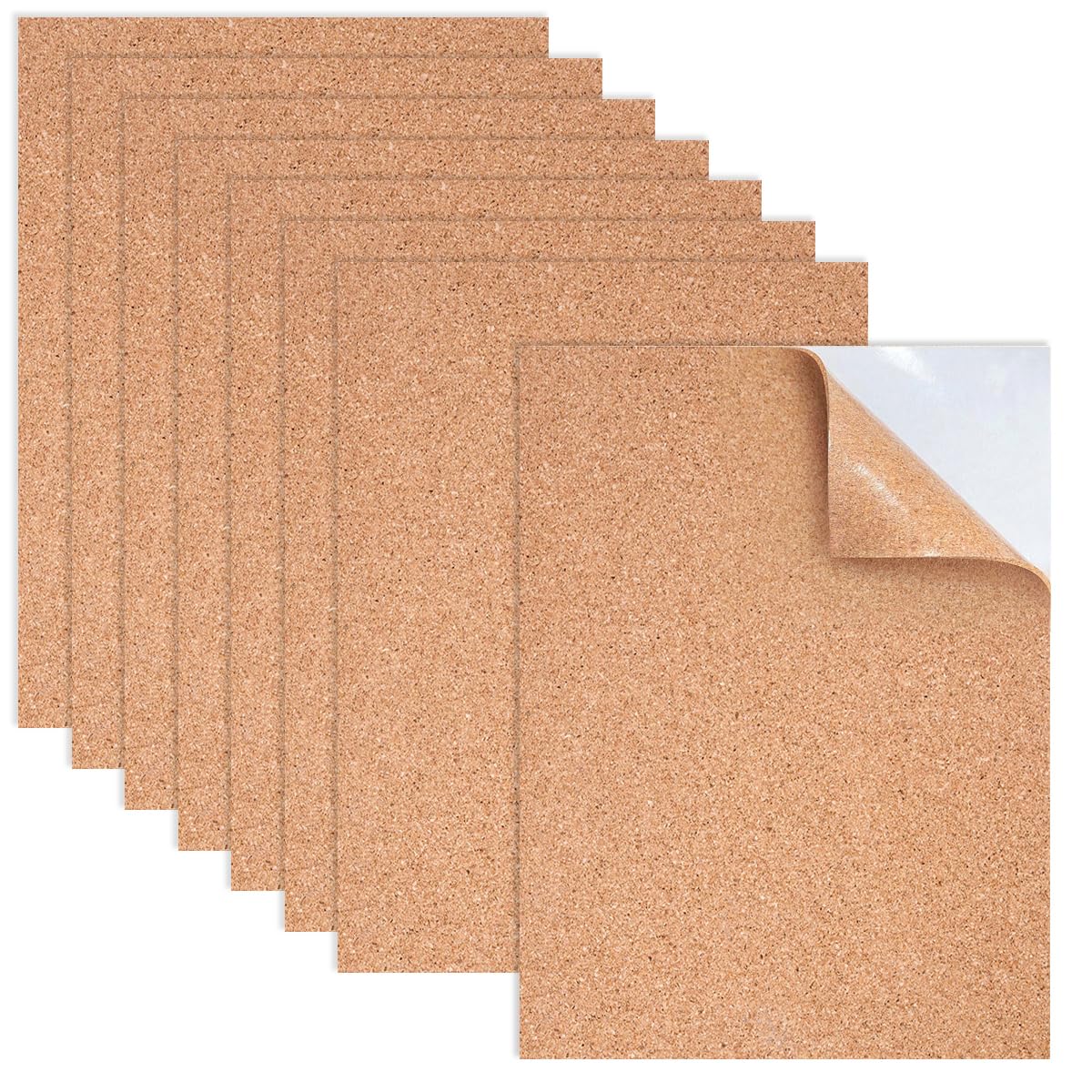 Tablero Autoadhesivo para Manualidades 8 Piezas 29,7x21cm A4 Corcho Autoadhesivas