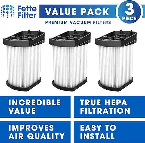 Miniatura 2 de Fette Filter - Filtro de repuesto Hepa XFFWV400 compatible con Shark Wandvac Power Pet modelos de aspiradora de mano inalámbrica WV401BL WV401PK