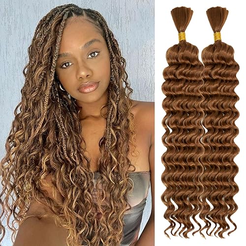 Deep Wave Bulk Hair For Braiding Hair No Weft 18inch