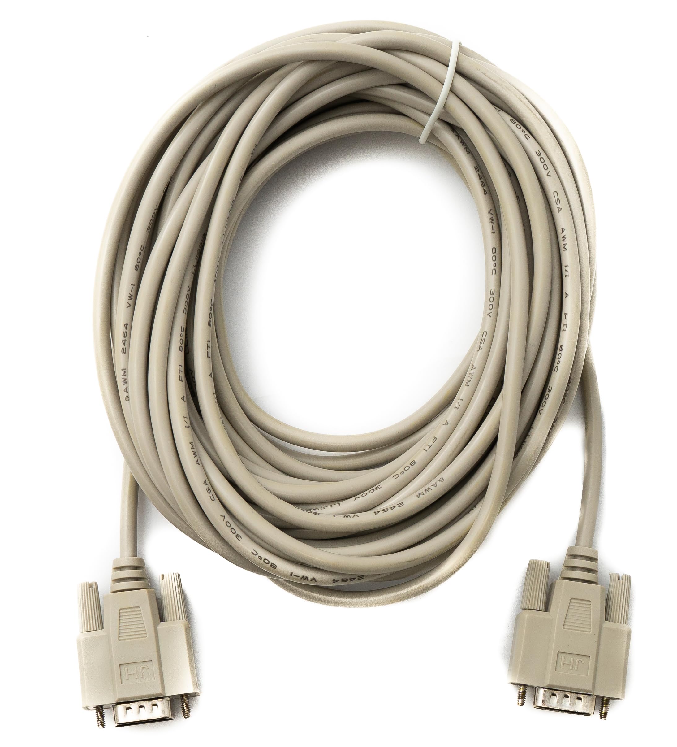 System-S Cavo D Sub 10 m 9 pin maschio a maschio RS232 DB9 adattatore grigio