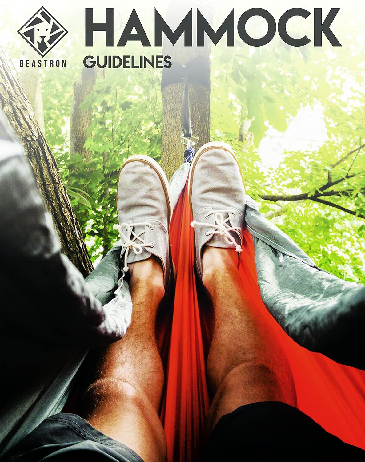 [Upgraded] Beastron Portable Nylon Hammock with Two Tree Straps(Each 18+1 Loops) for Backpacking, Hiking, Travel, Beach and Yard