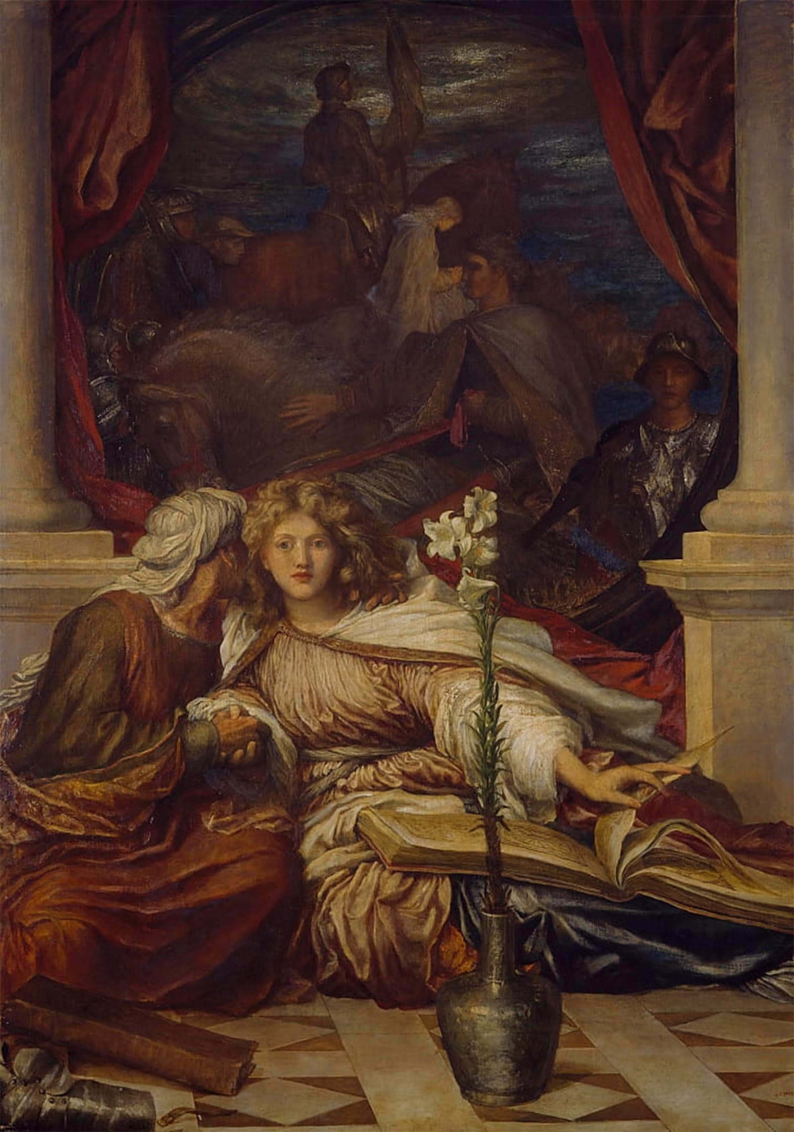 ARTXLXXBN Famous Art Print Poster Vintage Wall Art Britomart by George Frederick Watts Canvas Art Poster for Home Decor 60x90cm
