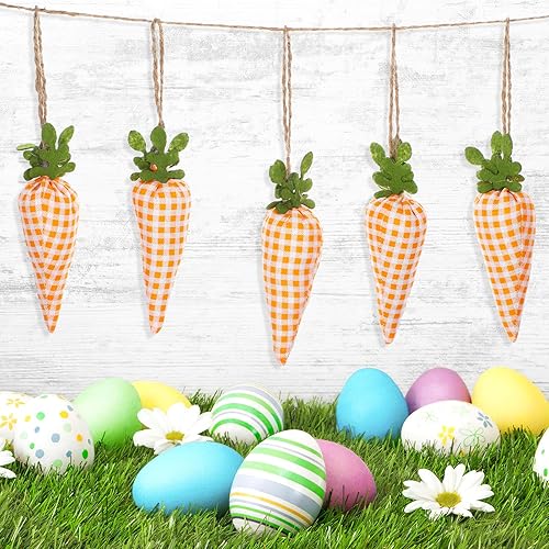 Miniatura 6 de Pancarta de zanahoria de Pascua, guirnalda de zanahoria de conejo, guirnalda de zanahoria, adorno de pared para fiesta, chimenea, decoración de