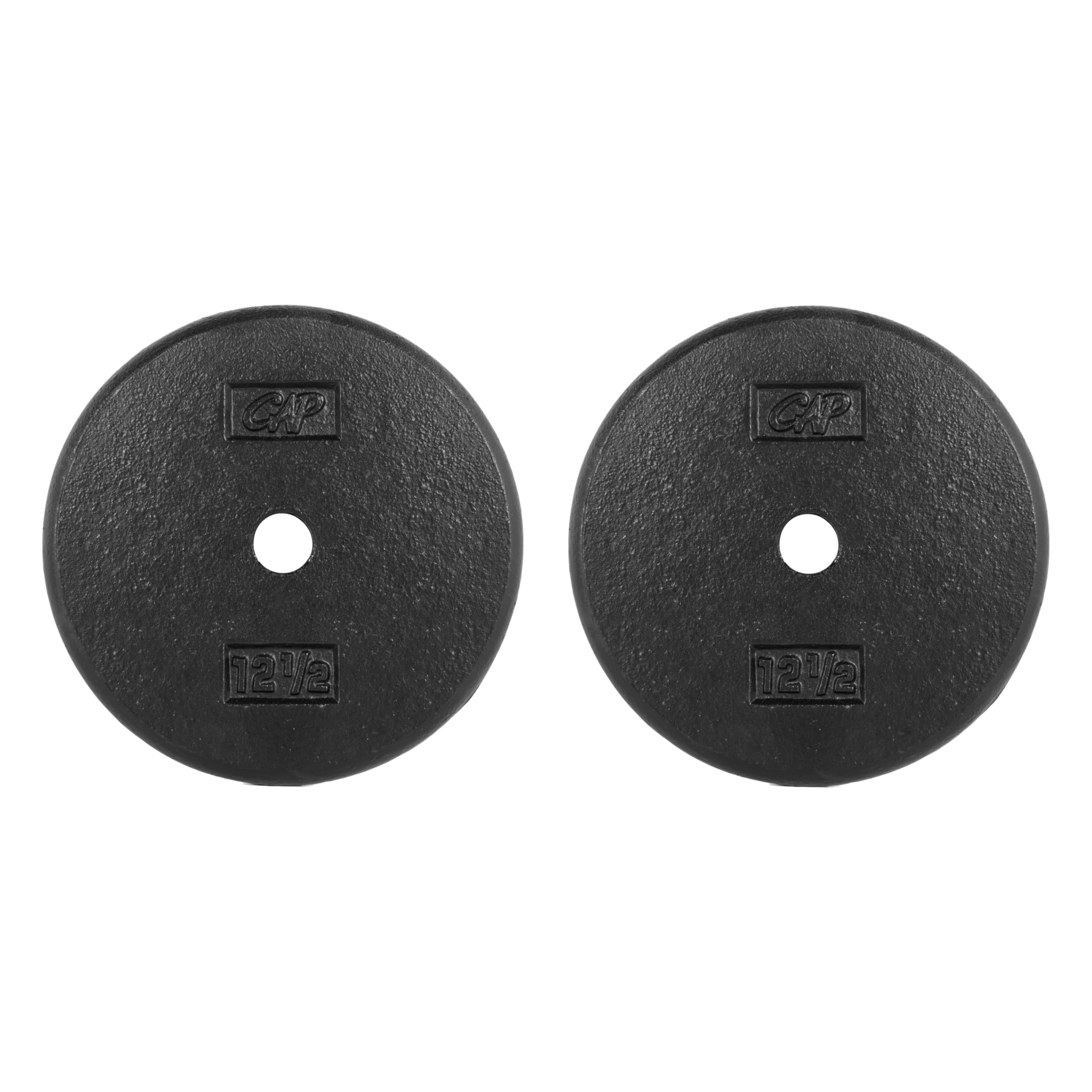 CAP Cast Iron Standard 1-Inch Weight Plates, Singles &amp; Sets