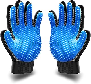 KENNELS & KATS Deshedding Grooming Gloves for Dogs Cats Horses - 260 Silicone Nubs, All Coats, Wet/Dry Pet Hair Removal Mitt