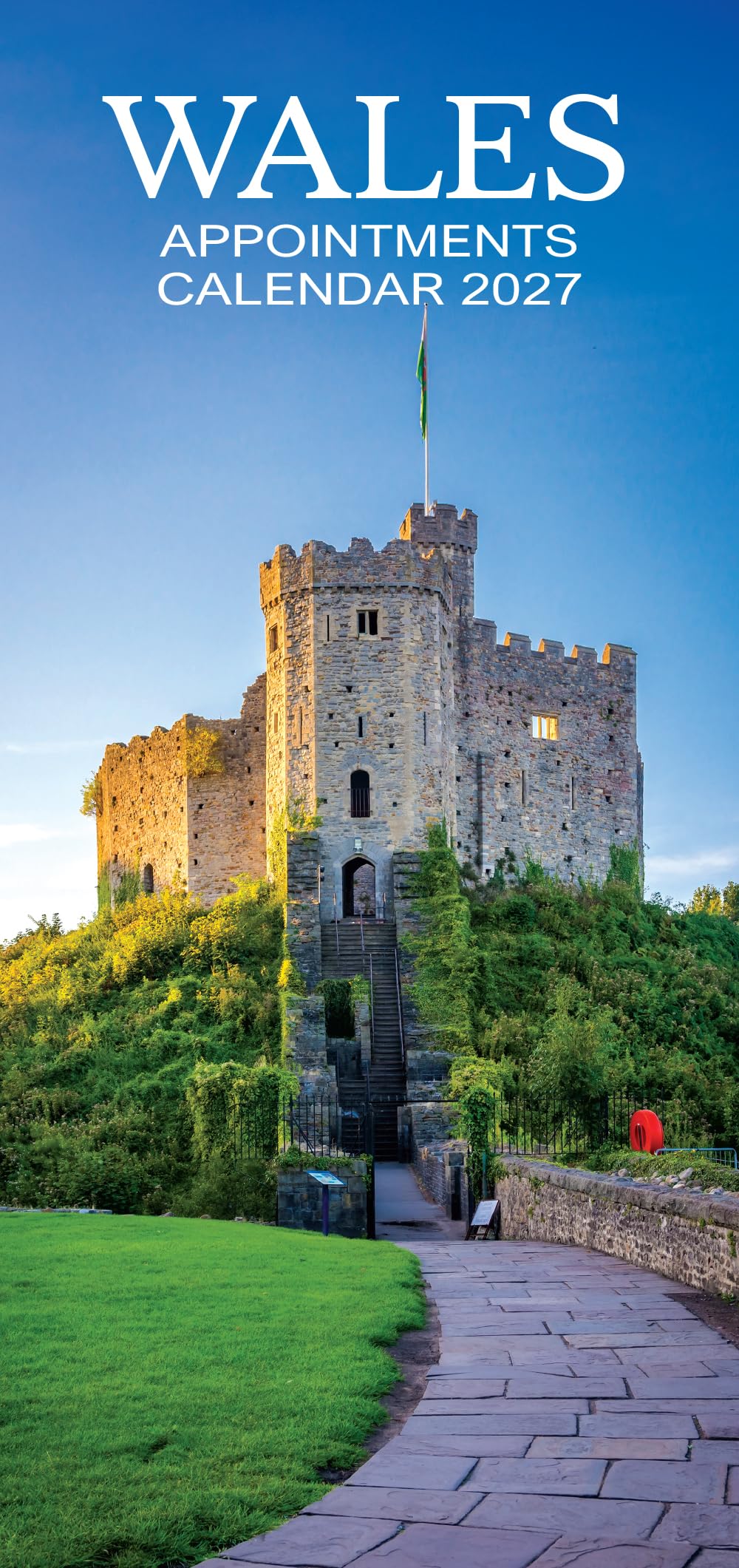 2027 Wales Calendar: Wales Appointments - Slim Wall Calendar - Hanging Calendar - Month to View - 12 Months - Wiro Bound