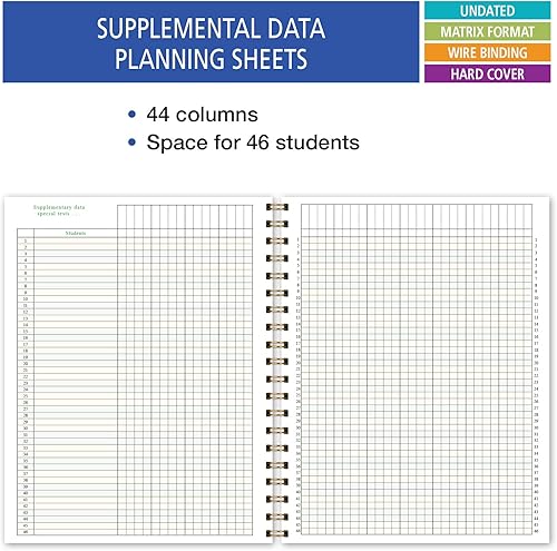 Miniatura 5 de Plan de lecciones para profesores de 6 periodos, días en vertical al costado (W202), Woodgrain
