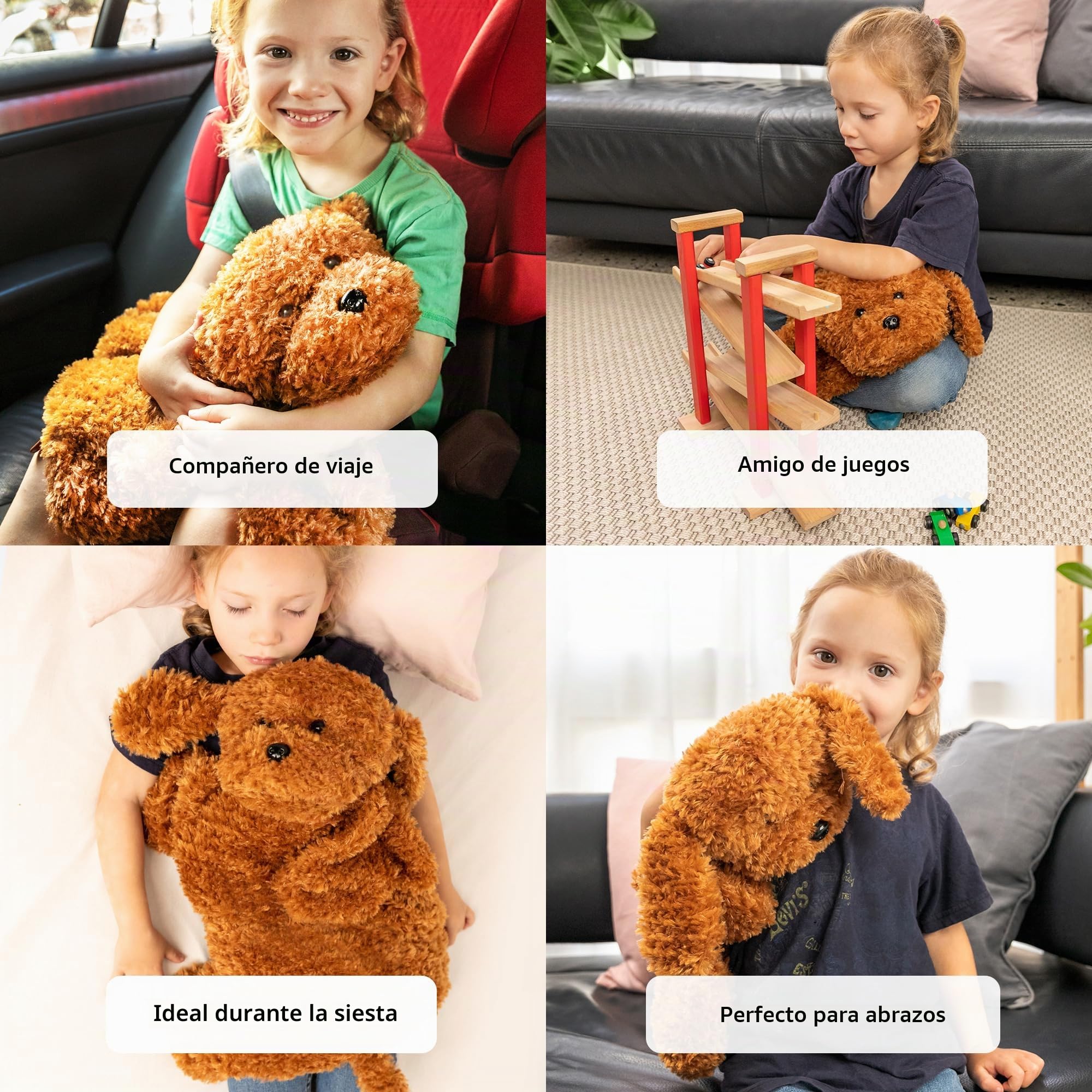 ODOXIA Cojín De Regazo con Lastre para Niños | Calmante Y Reconfortante | Animal De Regazo | Perro Sensorial | Manta De Regazo para Trastorno Sensorial | Ayuda En Autismo, Tdah, Ansiedad | 2 Kg