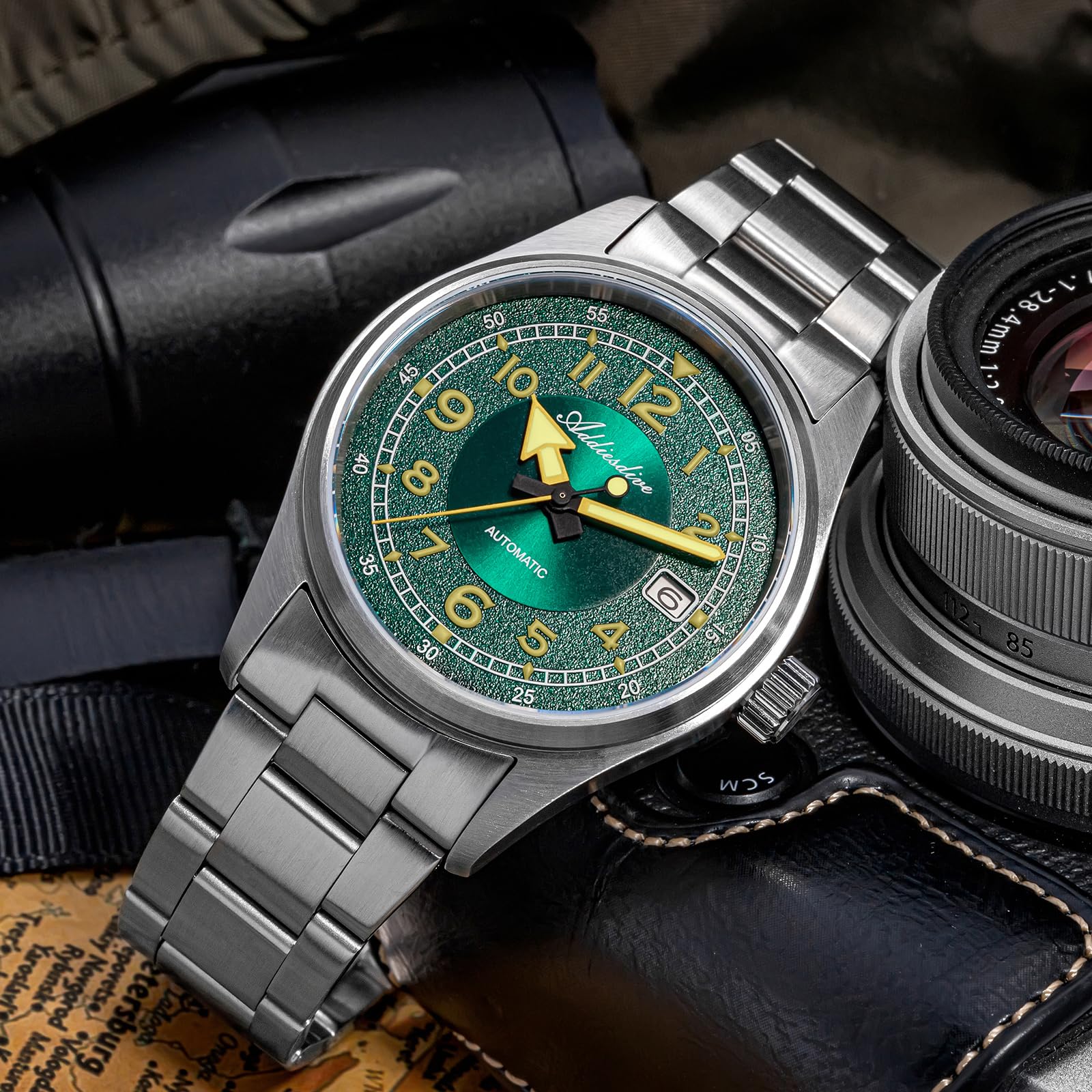 ADDIESDIVE Herren Automatikuhr Unterwasser 200m NH35/8215 Uhrwerk Analoge Herrenuhr Mit AD2048/H2/AD2519