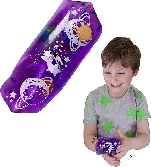 Space from Deluxebase. Large Super Squishy Water Snake Fidget Toy with Space Figures. Great Sensory Toy for Autism and ADHD