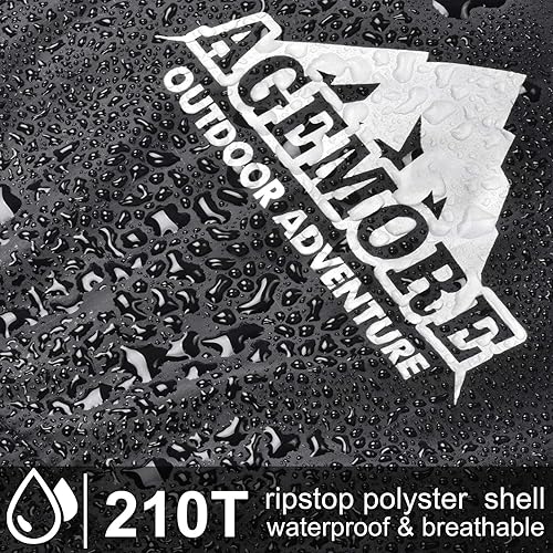 Miniatura 4 de AGEMORE Saco de dormir doble de franela de algodón para adultos, saco de dormir impermeable para clima frío, tamaño Queen, para 2 personas, doble