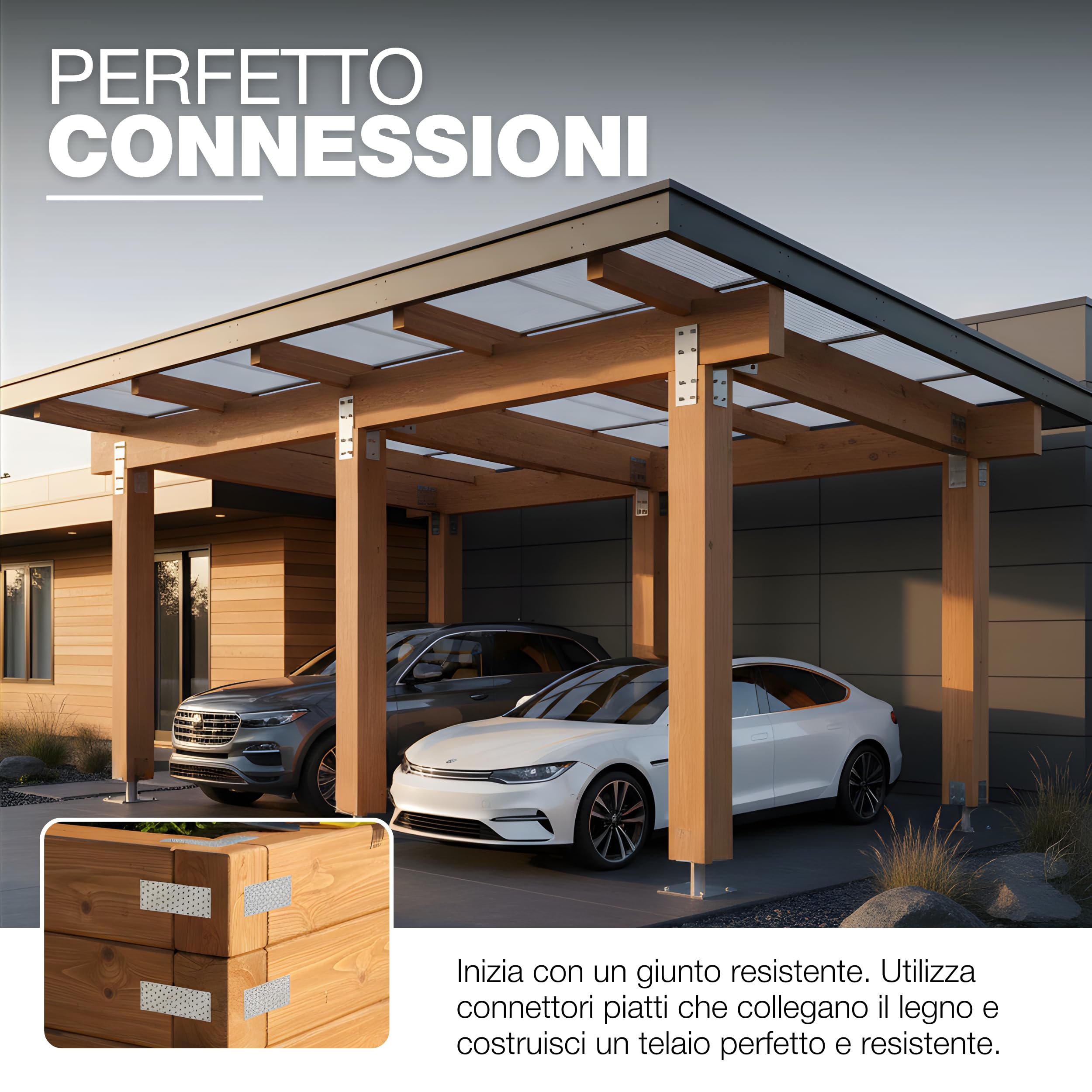 GeZu Impex Piastre di Collegamento 80 x 300 mm Zincato Set di 10 Metallico Perforato Piatto Piastre di Collegamento in Lamiera per Legno