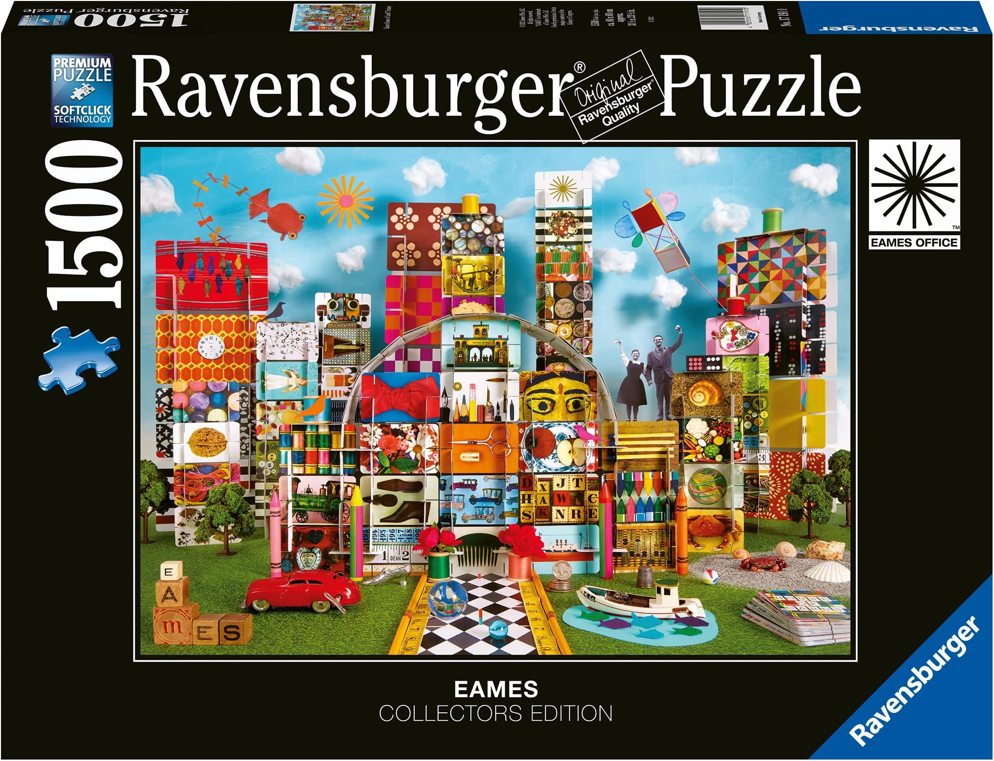 Eames House of Cards Fantasy - 1500 Piece Jigsaw Puzzle for Kids and Adults | Unique Design | Softclick Technology Sustainable Materials | Designed by Renowned Artist