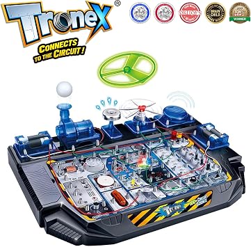 Amazing Toys Tronex STEM Electronics Circuit Science Kit for Kids 8+ | 100+ circuit projects, Flying fan and AM/FM radio, LED light, Storage case, Requires 4 AA batteries
