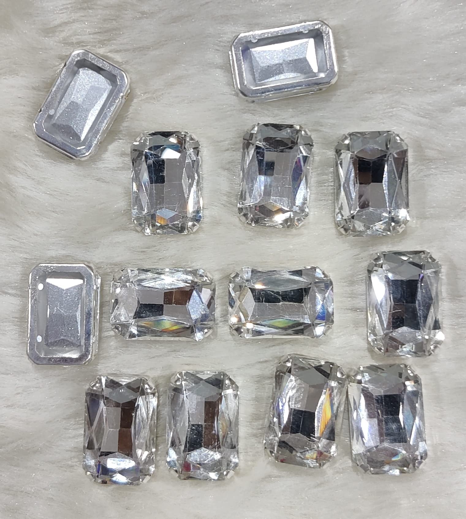 Beads & Crafts: Rectangle Shape Glass Crystal Clip Stones for Embroidery Work, Jewelry Making, Dress and DIY Craft (8mm x 10mm, 25) (B0C46T9ZLT) Amazon Price History, Amazon Price Tracker