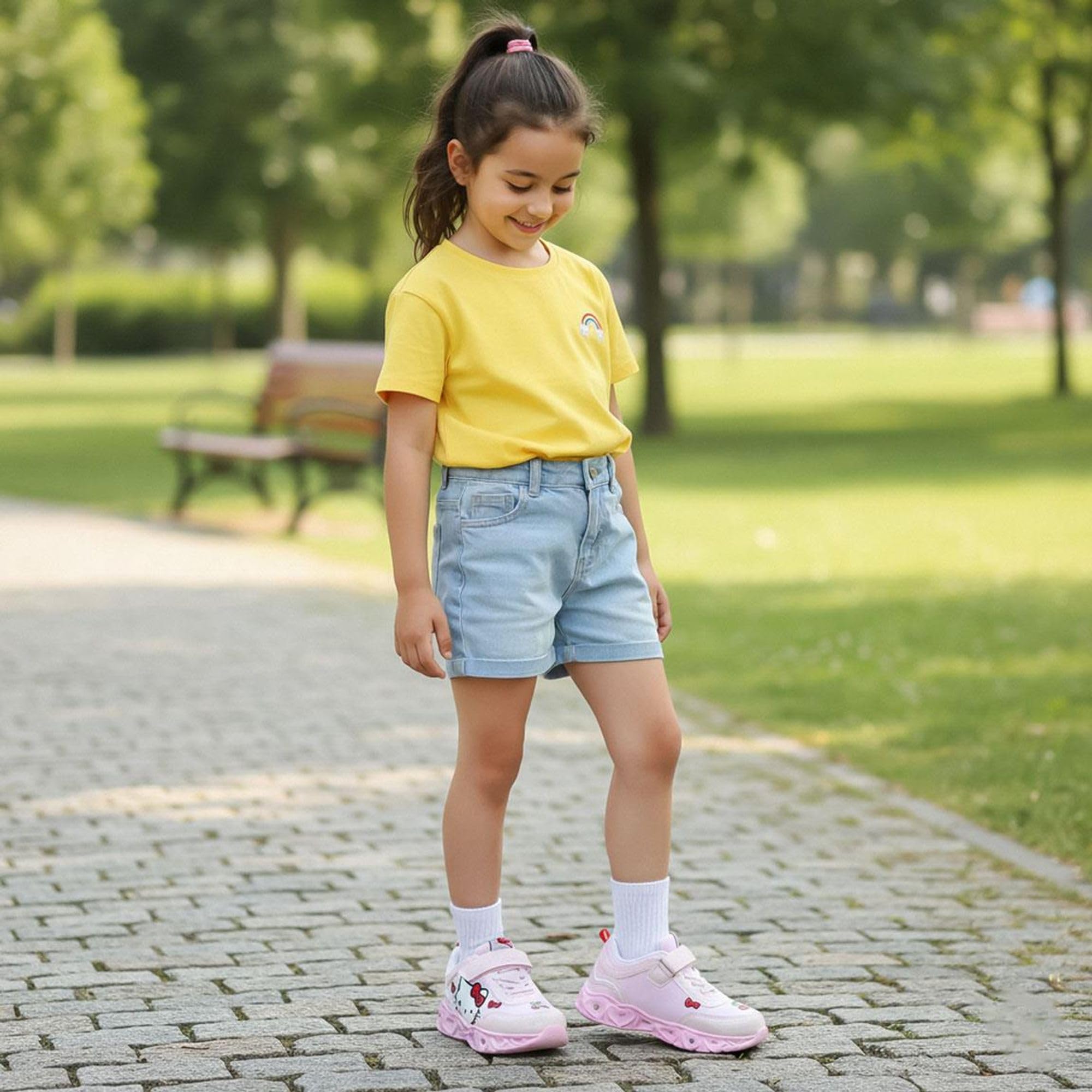 CERDÁ Life'S Little Moments | Deportivas para Niñas Hello Kitty con Luces LED y Suela Ligera EVA, Depotivas Hello Kitty Máxima Comodidad