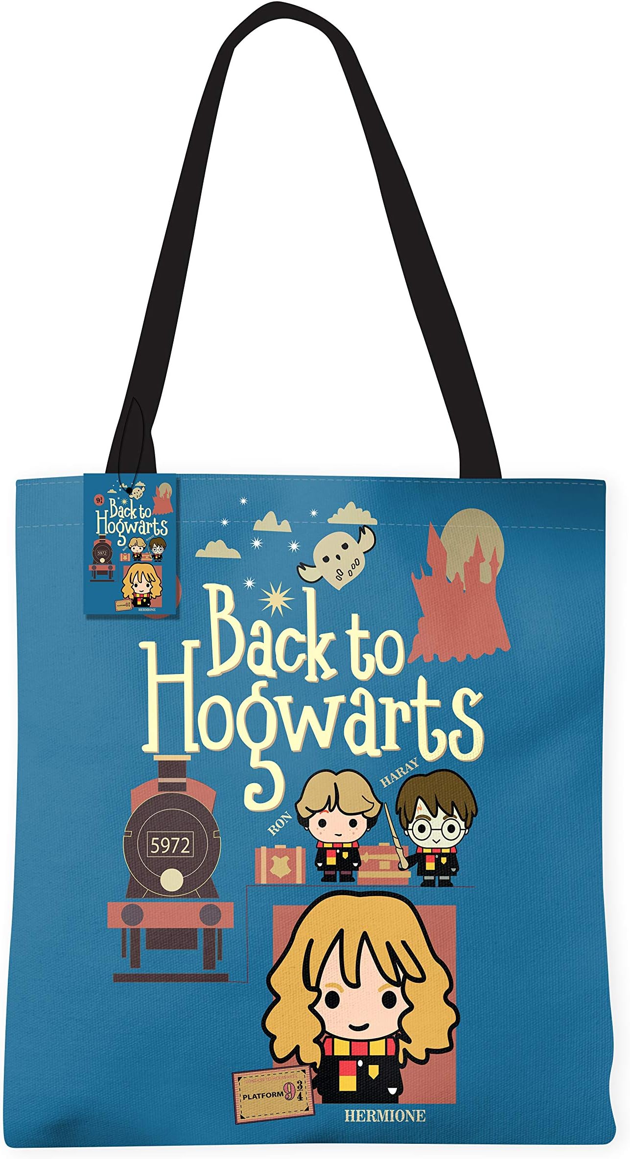 MC SID RAZZHarry Potter Back to Hogwarts Design - Canvas Handbags for Women | Tote Bag for Grocery, Shopping,Travel-Shoulder Bags for Women-Officially Licensed By Warner Bros, USA
