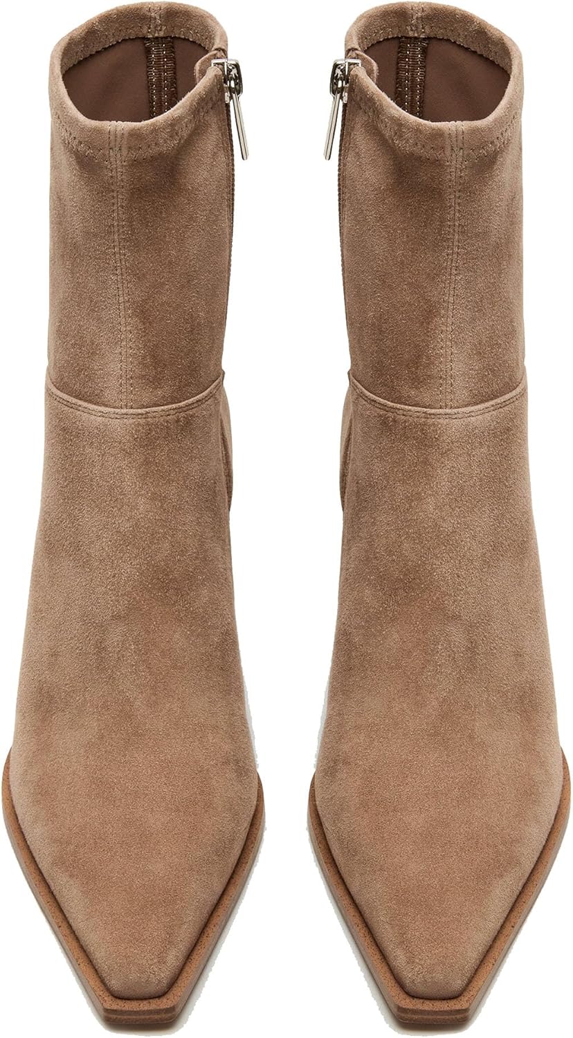 SOVANYOU Women's Dressy Ankle Boots Pointed Toe Kitten Heel Booties with Side Zipper Stylish Comfortable Black Short Boots - Image 6