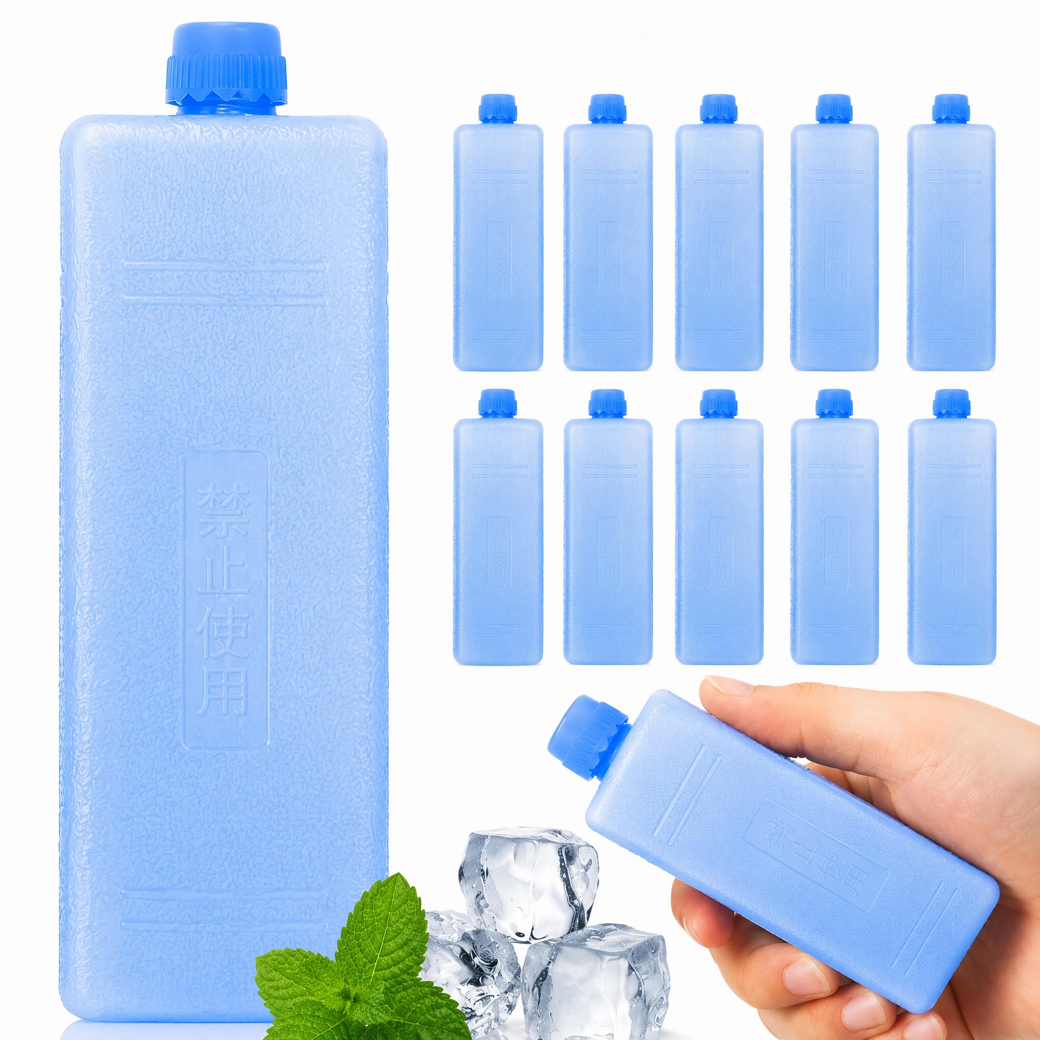 Healeved 12Pcs Mini Ice Packs Reusable Freezer Blocks Small Ice Packs for Air Conditioner Fans Refrigerator Cool Bags Camping Portable Cooler for Home Use and Cold Chain