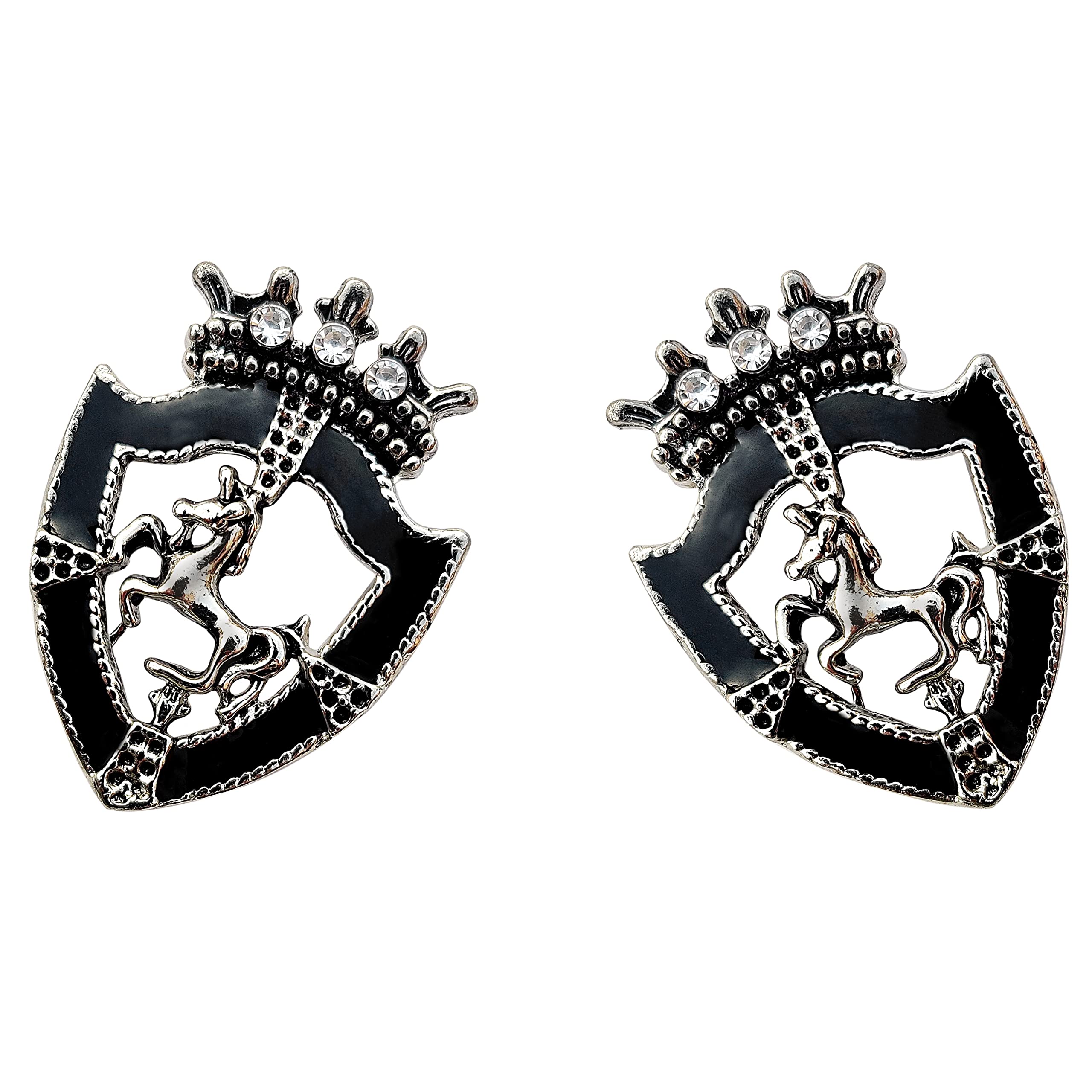 FURE Antic Rhodium Metal Royal Collar Pins with Rhinestones (Black) for Men and Women (B0BFT69QSP) Amazon Price History, Amazon Price Tracker