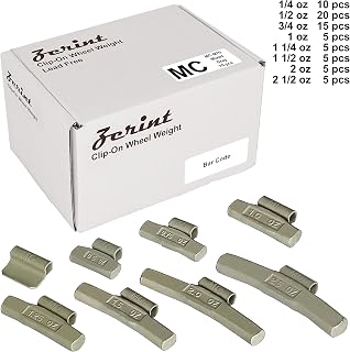 Zerint MC-M70 Wheel Weight Kit: 70pcs MC Style Steel Tape Weights for Ford, Chrysler, GM Alloy Wheels - Rust-Proof, Eco-Friendly