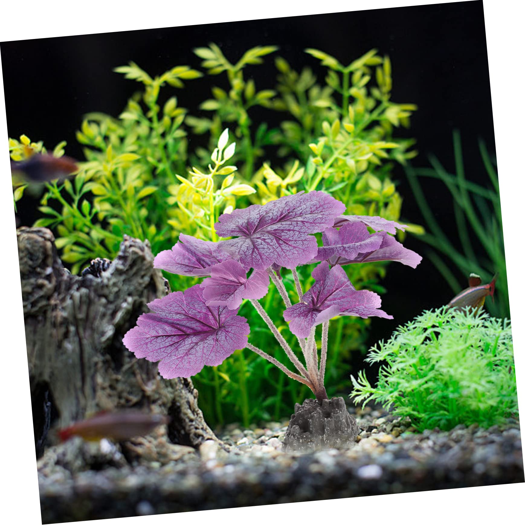 Yardwe 3 Pièces Aquarium Aménagement Paysager Plantes d'eau Aquarium Eau Fausse Plante Ornements D'Aquarium Fausse Planta Décoration D'Aquarium en Plastique Plantes d'eau