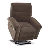 Dual Motor Power Lift Recliner Chair with Massage and Heat for Elderly&comma; USB Ports&comma; Lay Flat&comma; Fabric 7666 &lpar;Dark Brown&rpar;