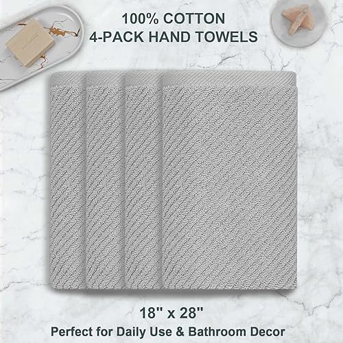 Vista 222 de VOOVA & MOVAS Toallas verdes para baño, 100% algodón, de secado rápido, ligeras, gruesas, suaves, juego de toallas de 6 piezas, 2 baños grandes