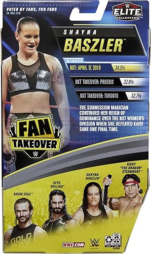 Miniatura 6 de Mattel WWE Shayna Baszler Fan TakeOver - Figura de acción Elite de 6 pulgadas con equipo y accesorios votados por los fanáticos, regalo