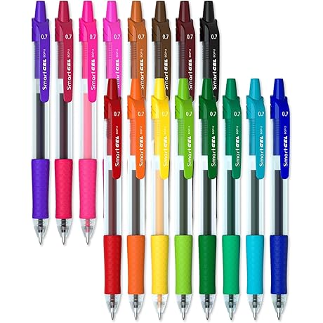 Vivid Gel Pens Set of 16 Medium Point - The Perfect School,...
