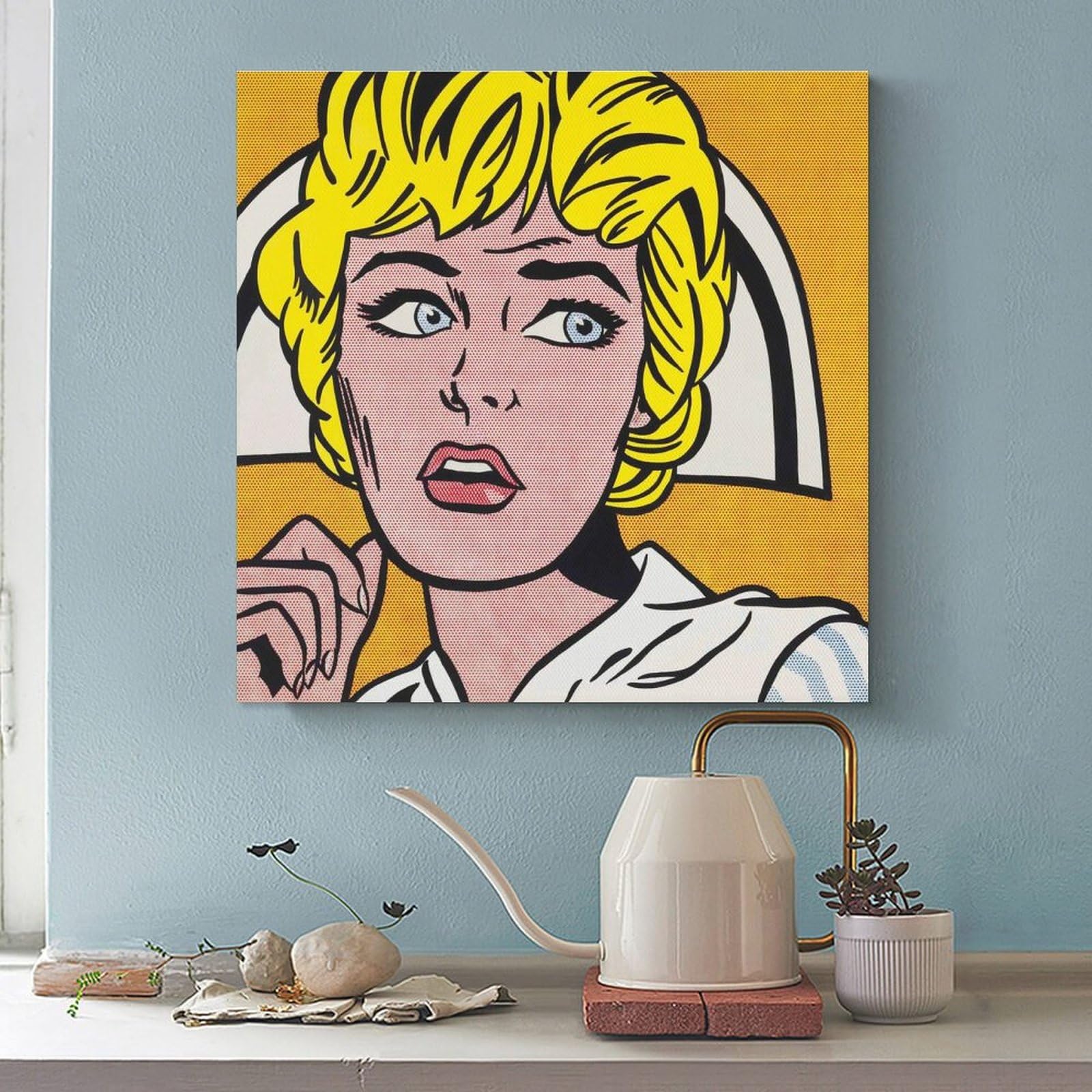 Amazon.co.jp: ロイ・リキテンスタイン「ナース」絵画 モダン