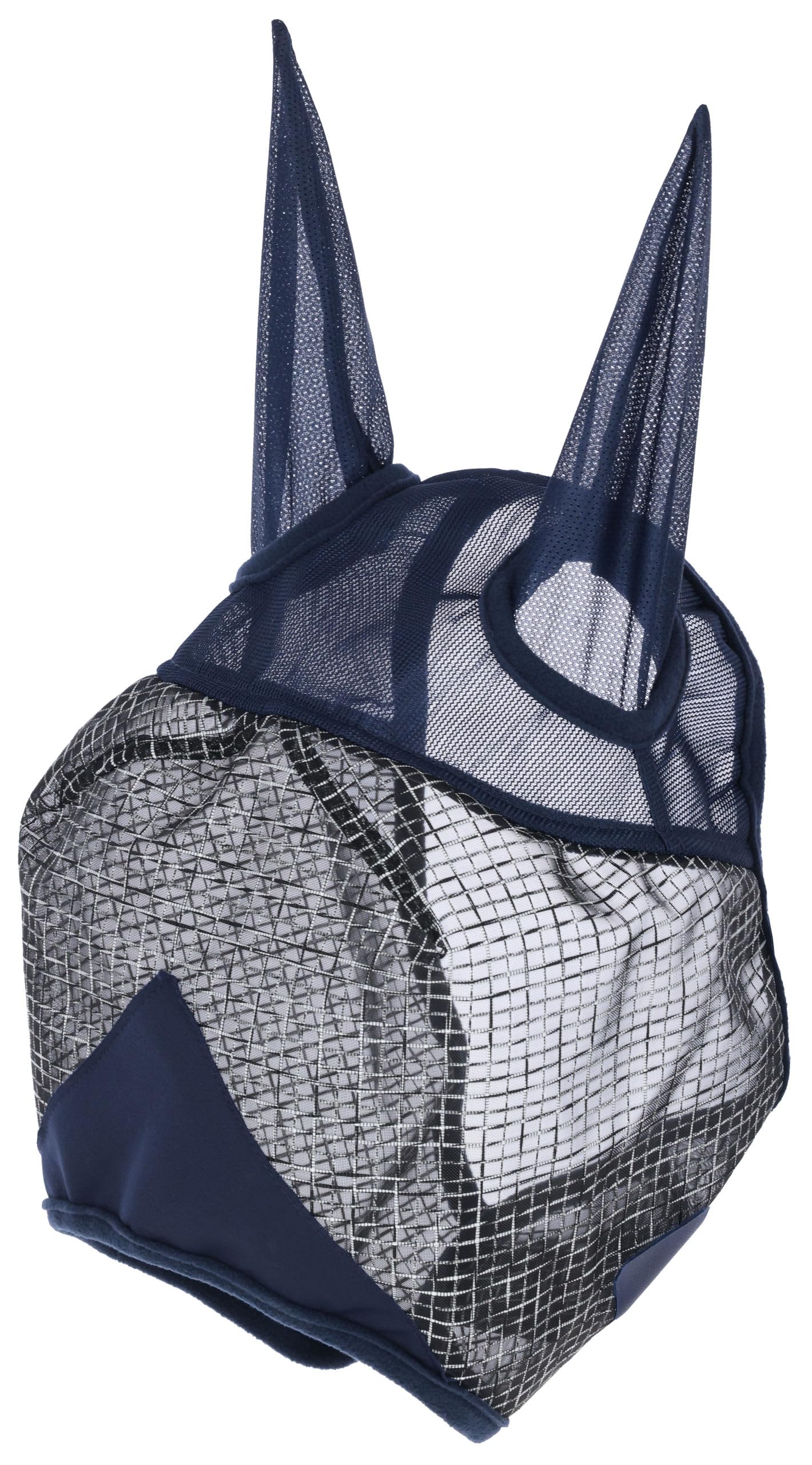 Covalliero Fly Mask with Ears and UV Protection, Navy, Full