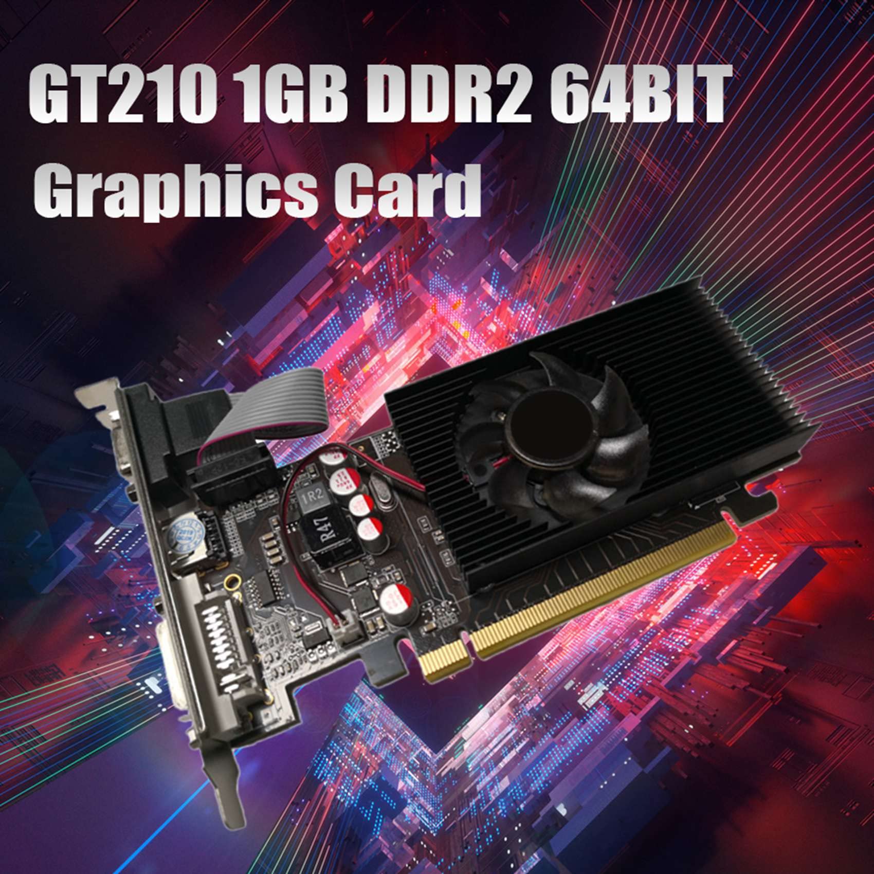 Scheda grafica GT210 1GB DDR2 64 bit PCIE 2.0 GPU Scheda Video Desktop DVI VGA Compatibile