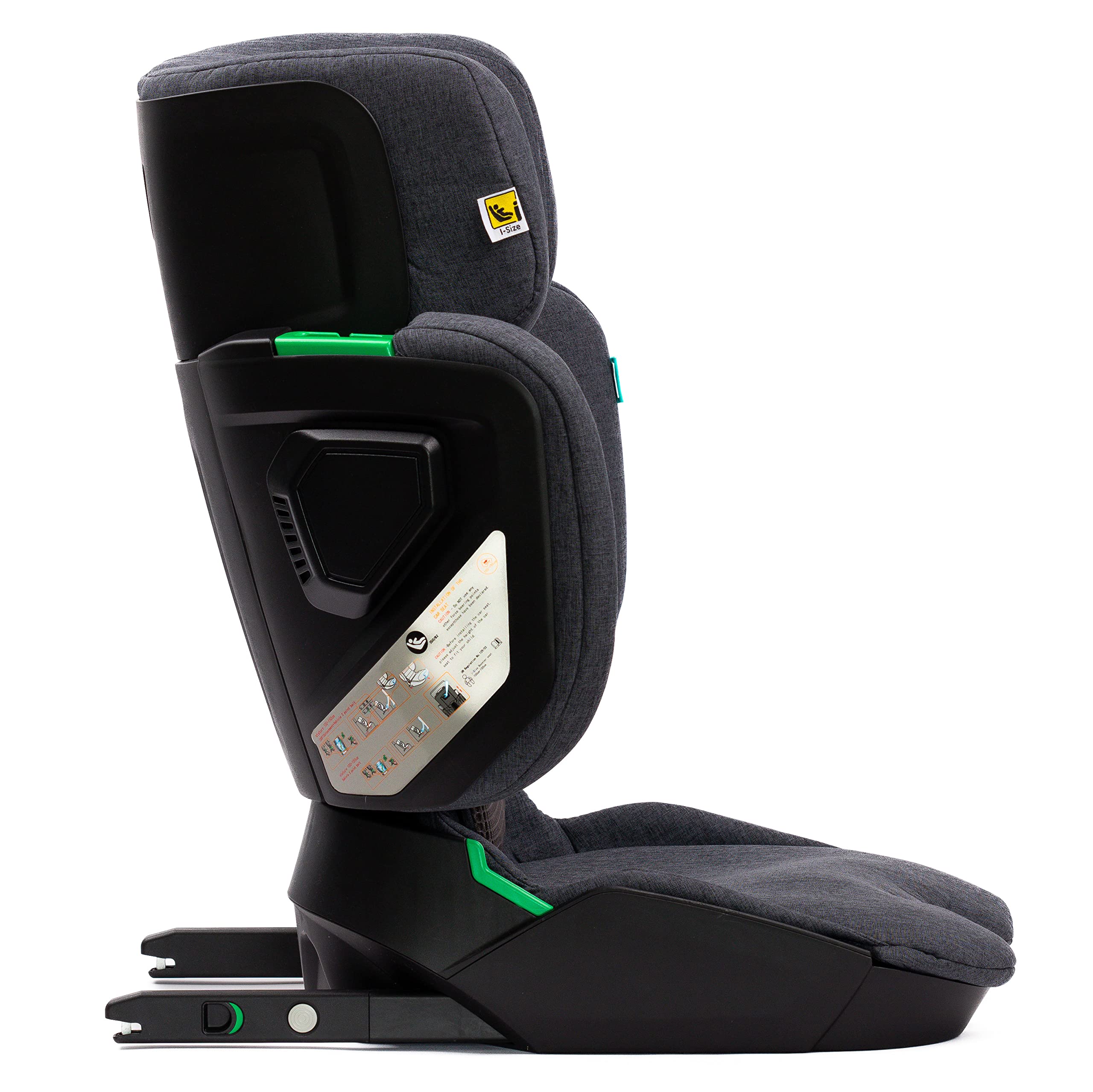 Urban Kanga Wallaroo Przenośne i składane siedzisko samochodowe, ISOFIX i-Size 100–150 cm (czarne) (antracytowy)