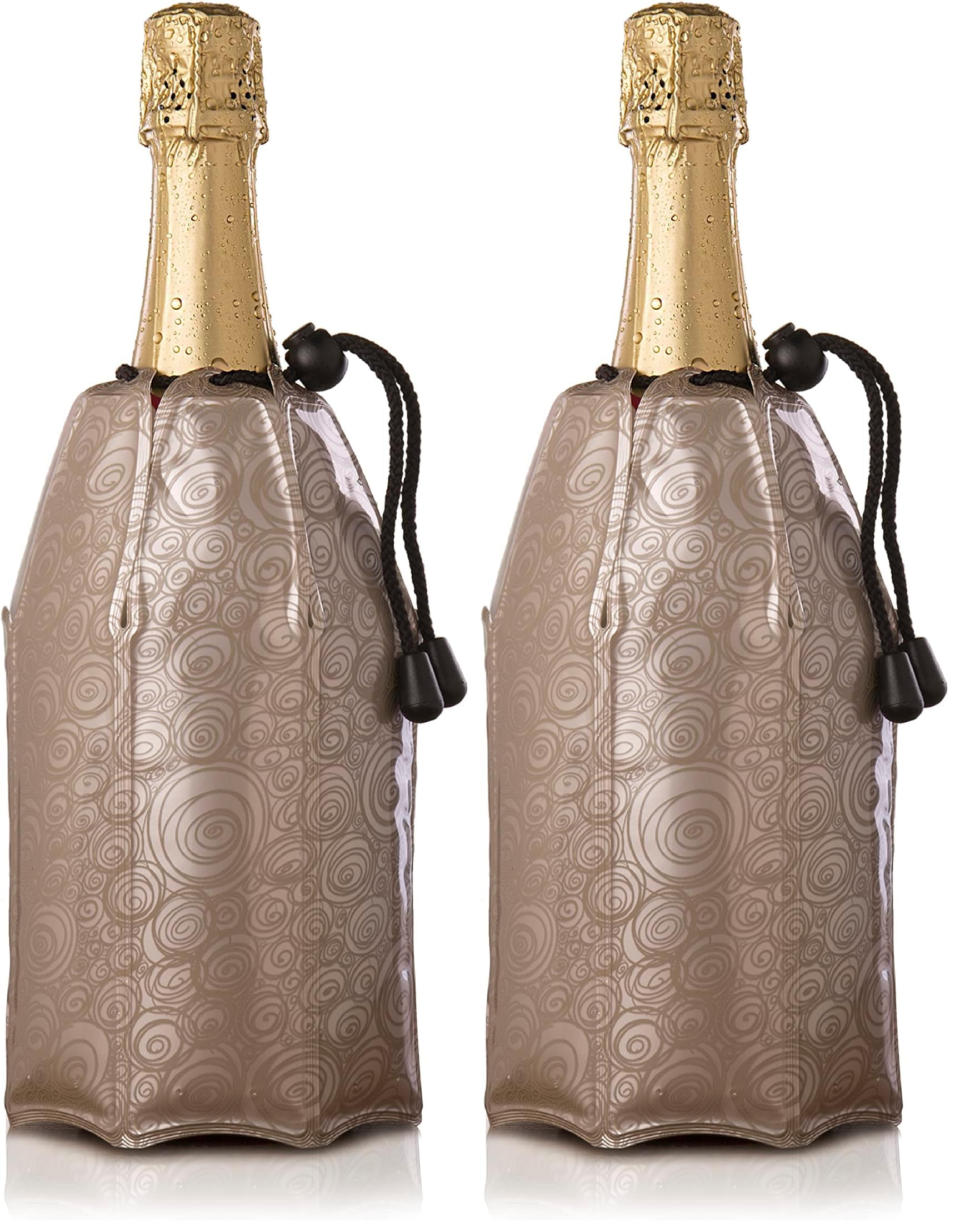 Refroidisseur à Champagne Vacu Vin 38855626 Platinum Beige et Doré