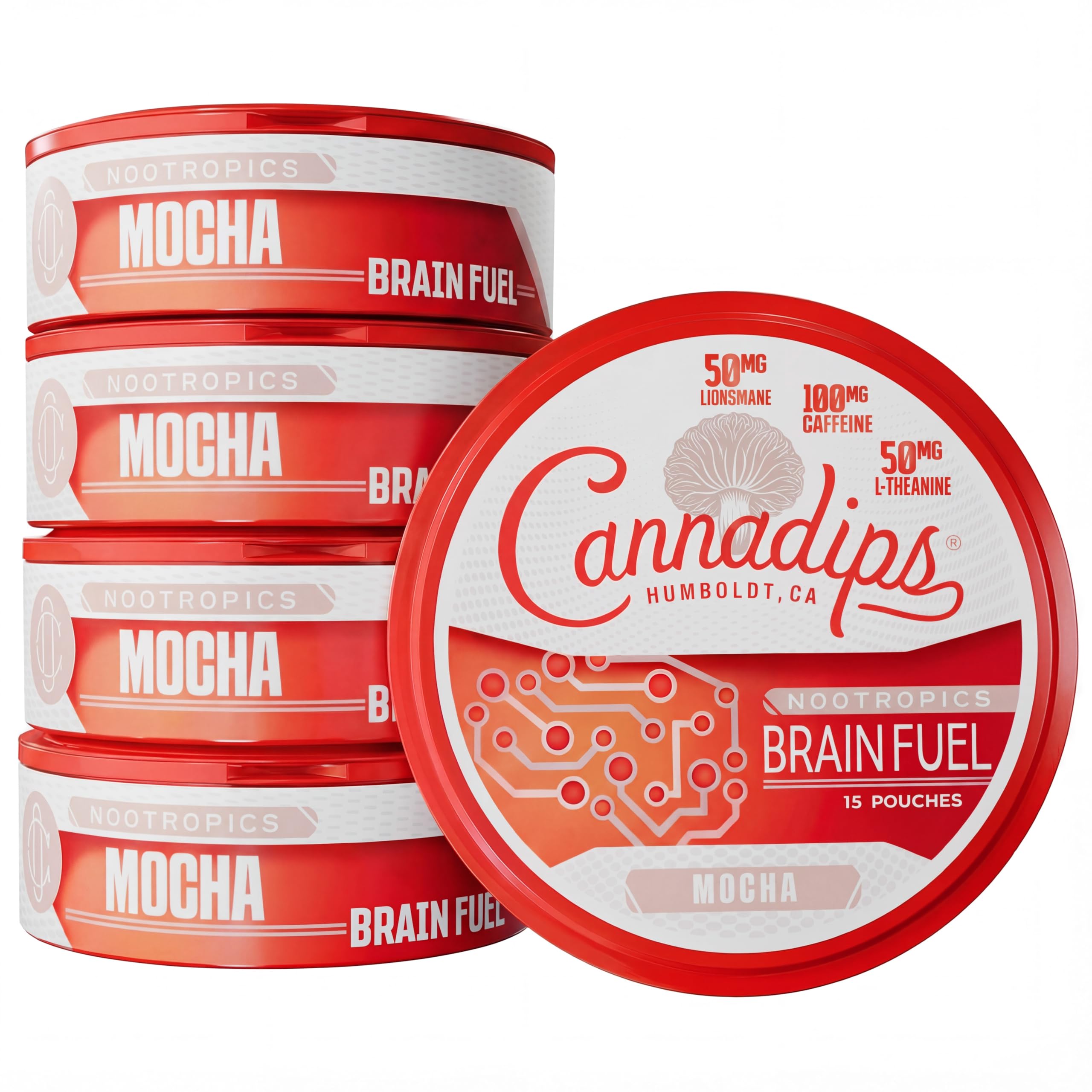 Amazon.com: Cannadips - Mocha Energy Pouches - Nootropic Caffeine