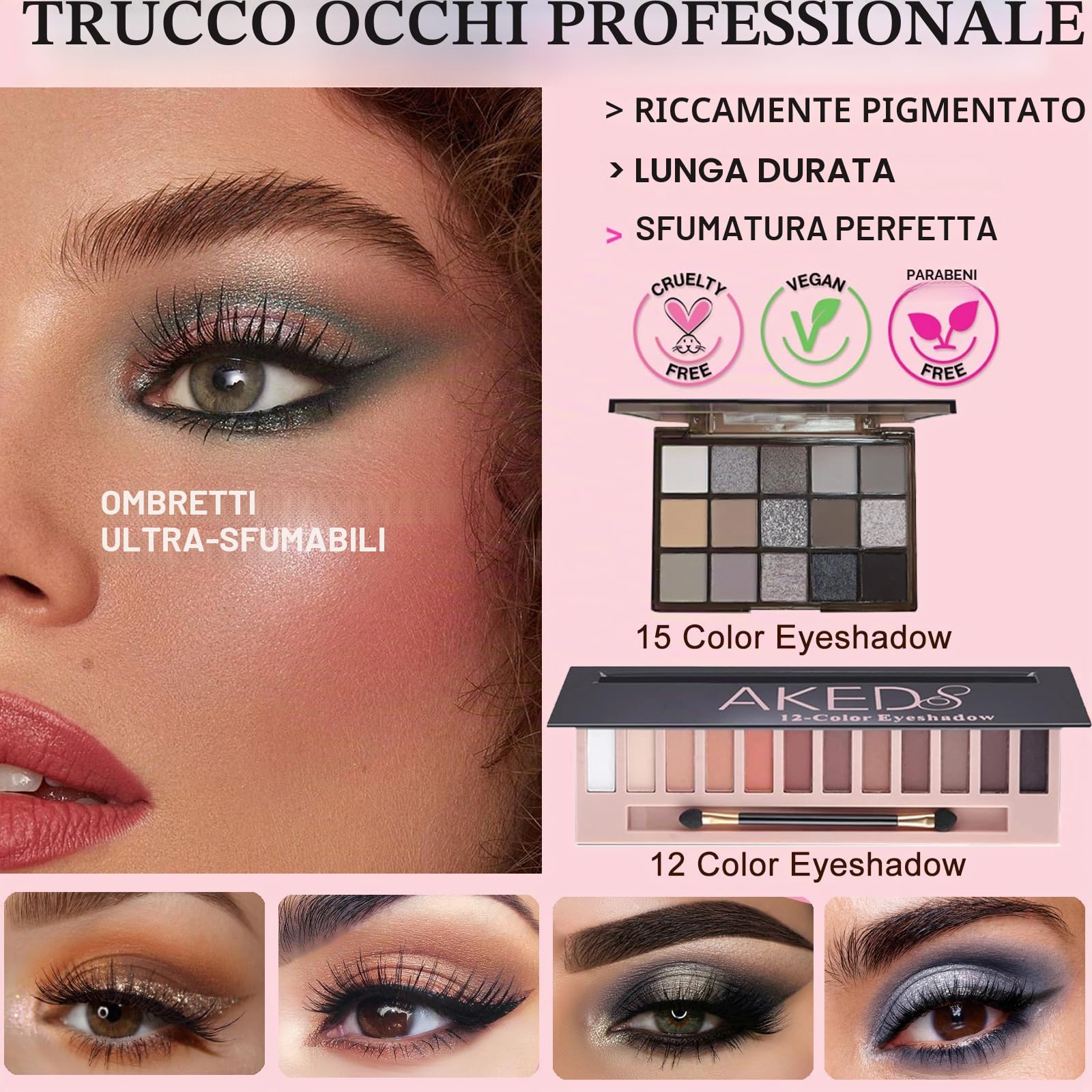 Set Trucchi Donna, Ruicen Trousse Trucchi Donna per Donne e Adolescenti, Kit Trucco Make Up Completo Con Portatile Travel Bag Make Up Palette e Altri Accessori, Set Trucchi Ideale per Principianti