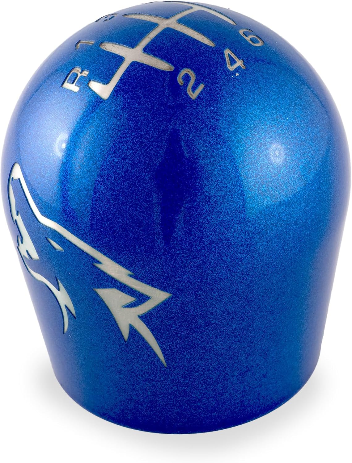 Billetworkz Weighted Coyote Shift Knob for Manual Ford Mustang (2015-25), Candy Blue