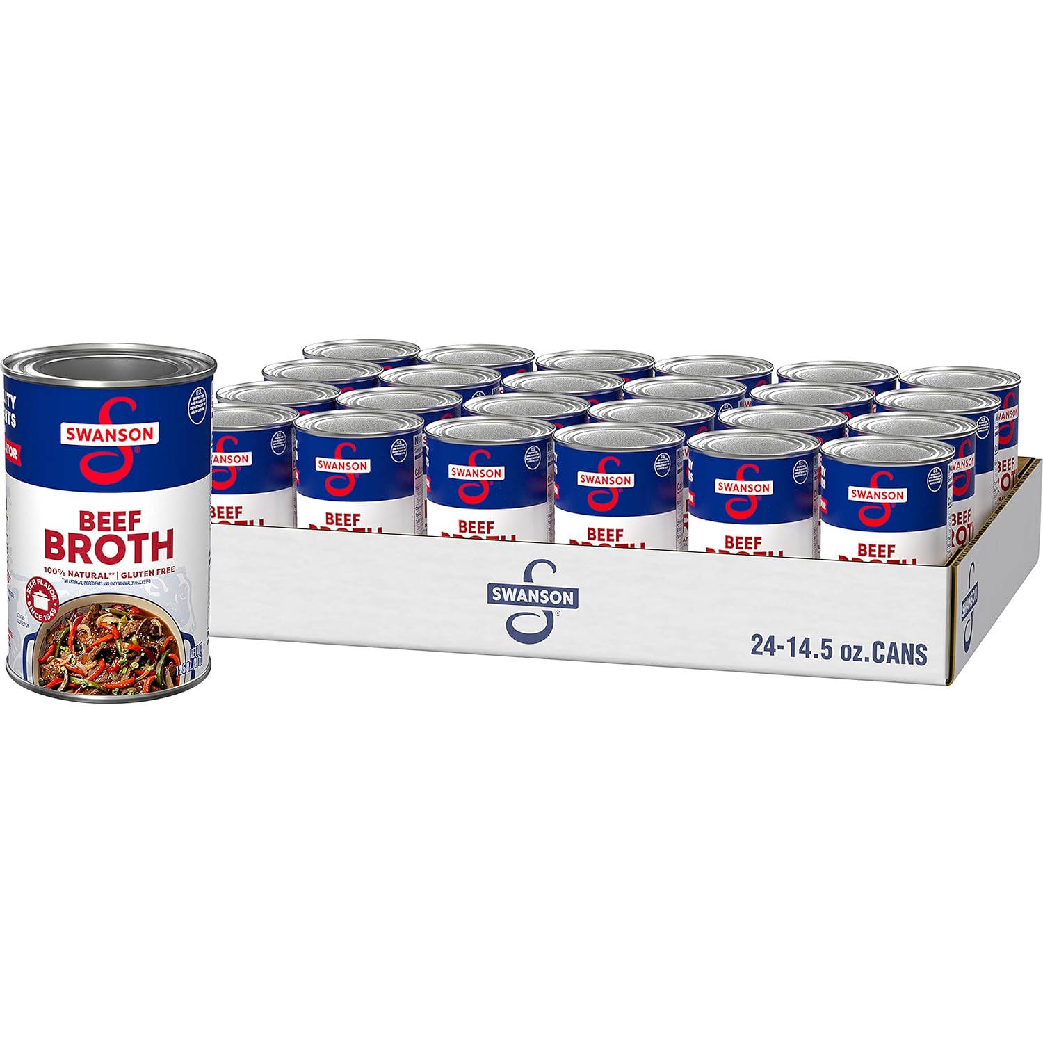 Swanson 100 Natural, GlutenFree Beef Broth, 14.5 Oz Can