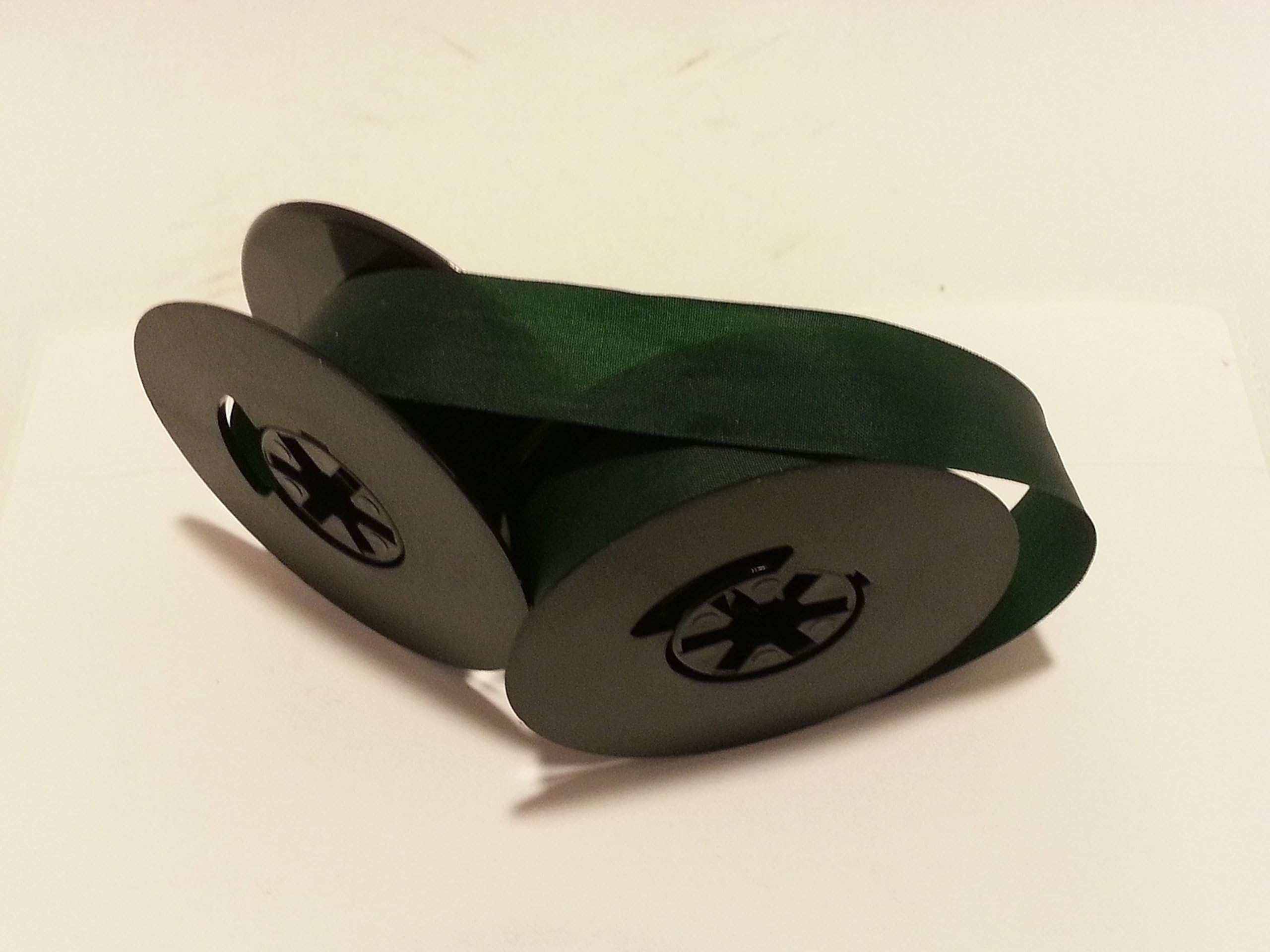 Universal Typewriter Ribbon - 1/2 Inch Green Ink Twin Spool Fresh and New Fabric Ribbon