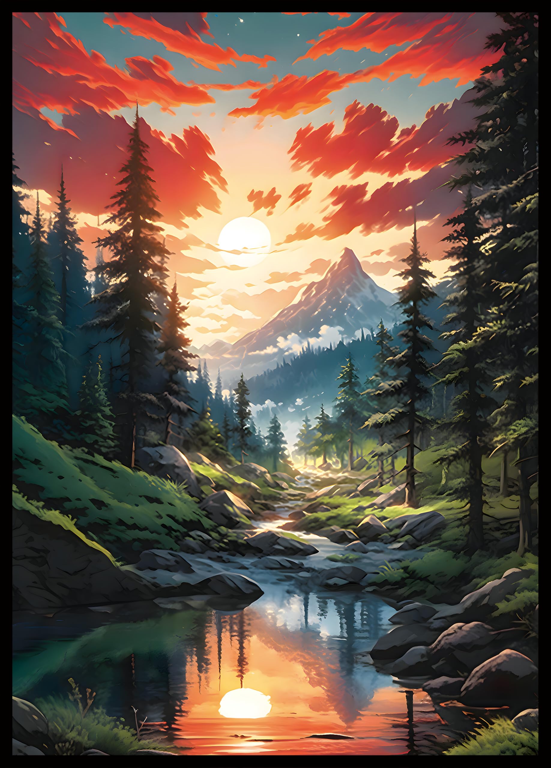 Amazon.com: MTG Card Sleeves - Taiga(Red Green) - Fantasy Dual Lands Series 