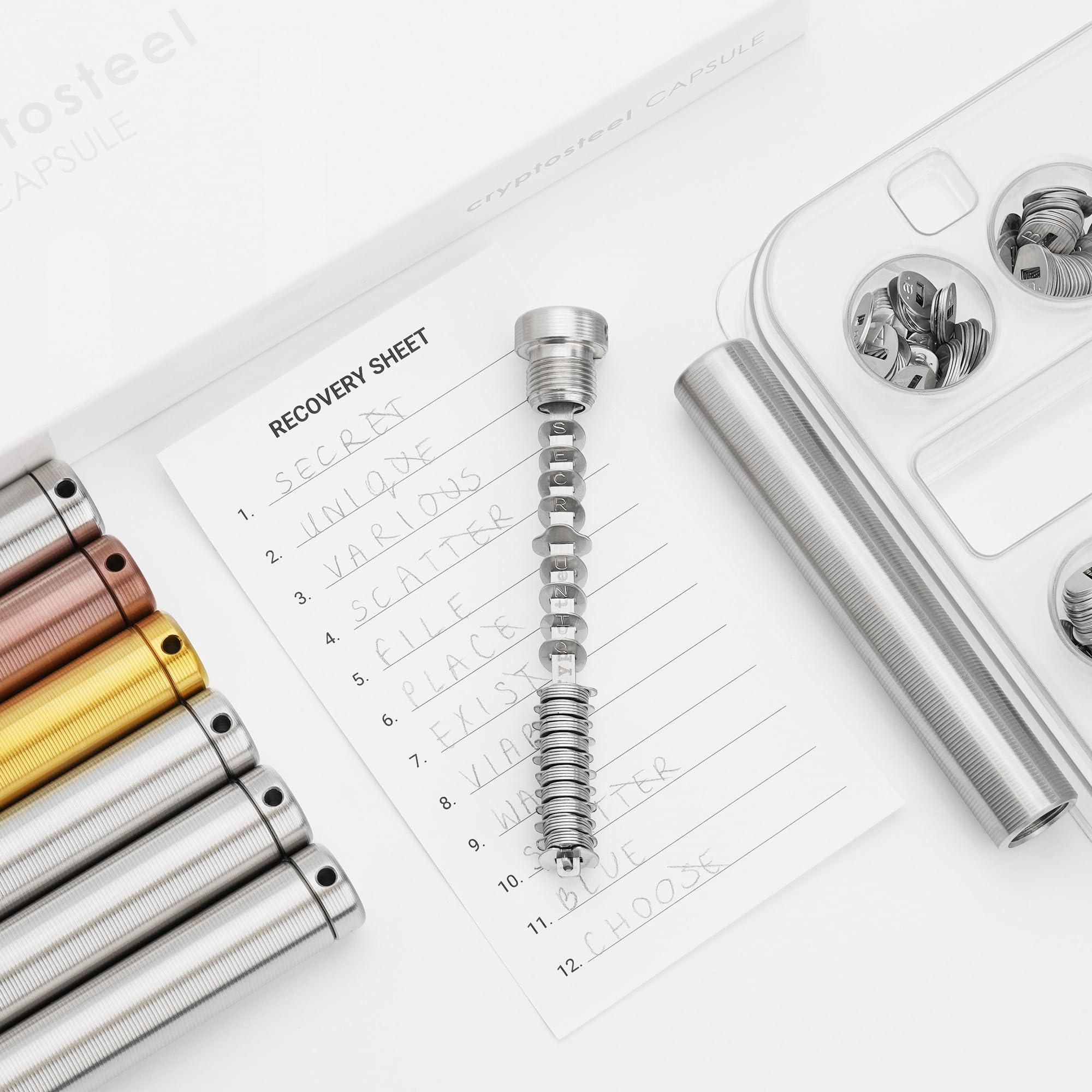 Cold Wallet Crypto Original Cryptosteel Backup Pro – 2 Capsule Duo-Sets, 1  Capsule Solo-Set & 2 Farbcapsule-Container | Höchste Sicherheit Für Krypto- Wallets & Recovery-Seeds Best Crypto Steel