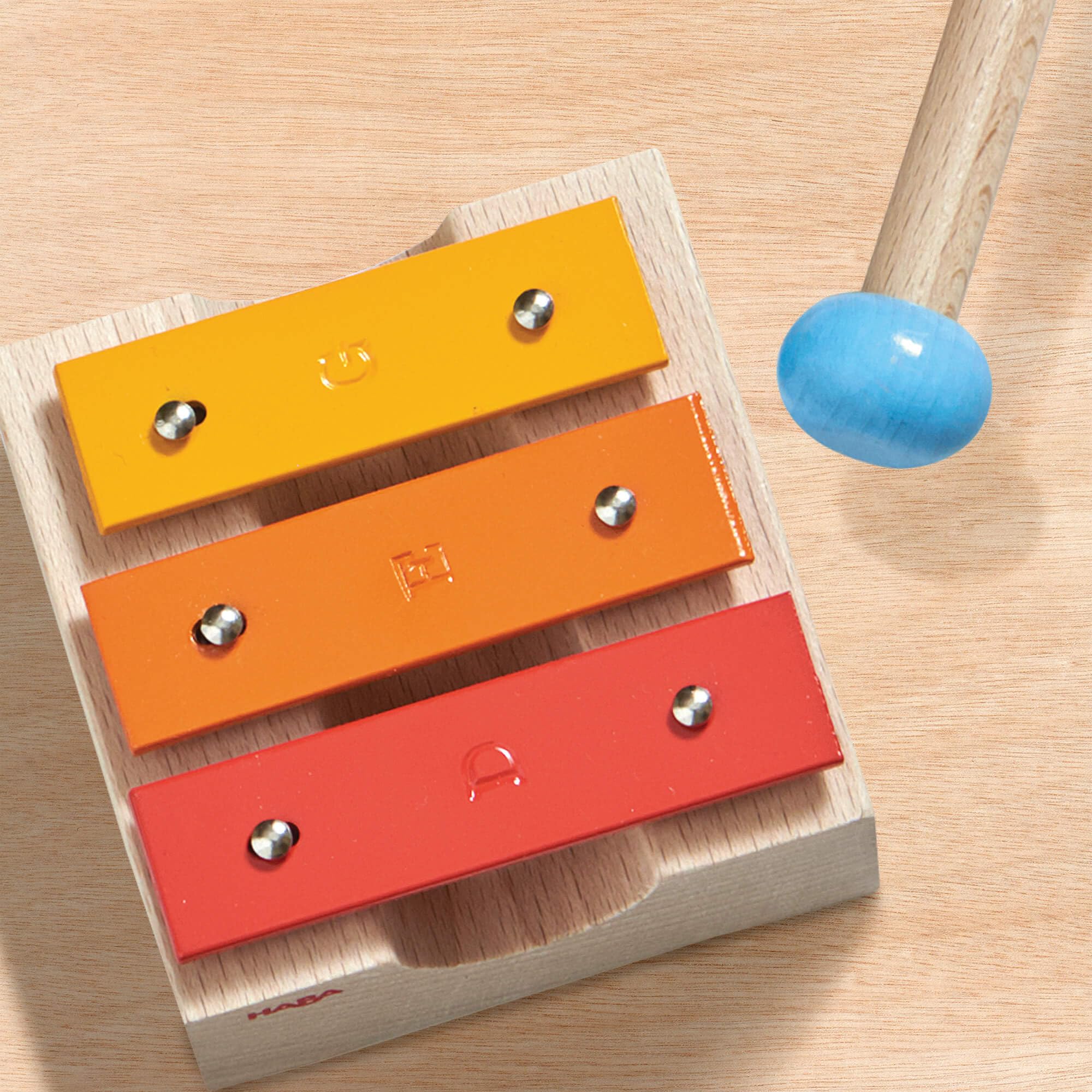 HABA 305922 - Klangspiel-Set Klangfreude, Klangspielzeug ab 2 Jahren, Made in Germany, Bunt
