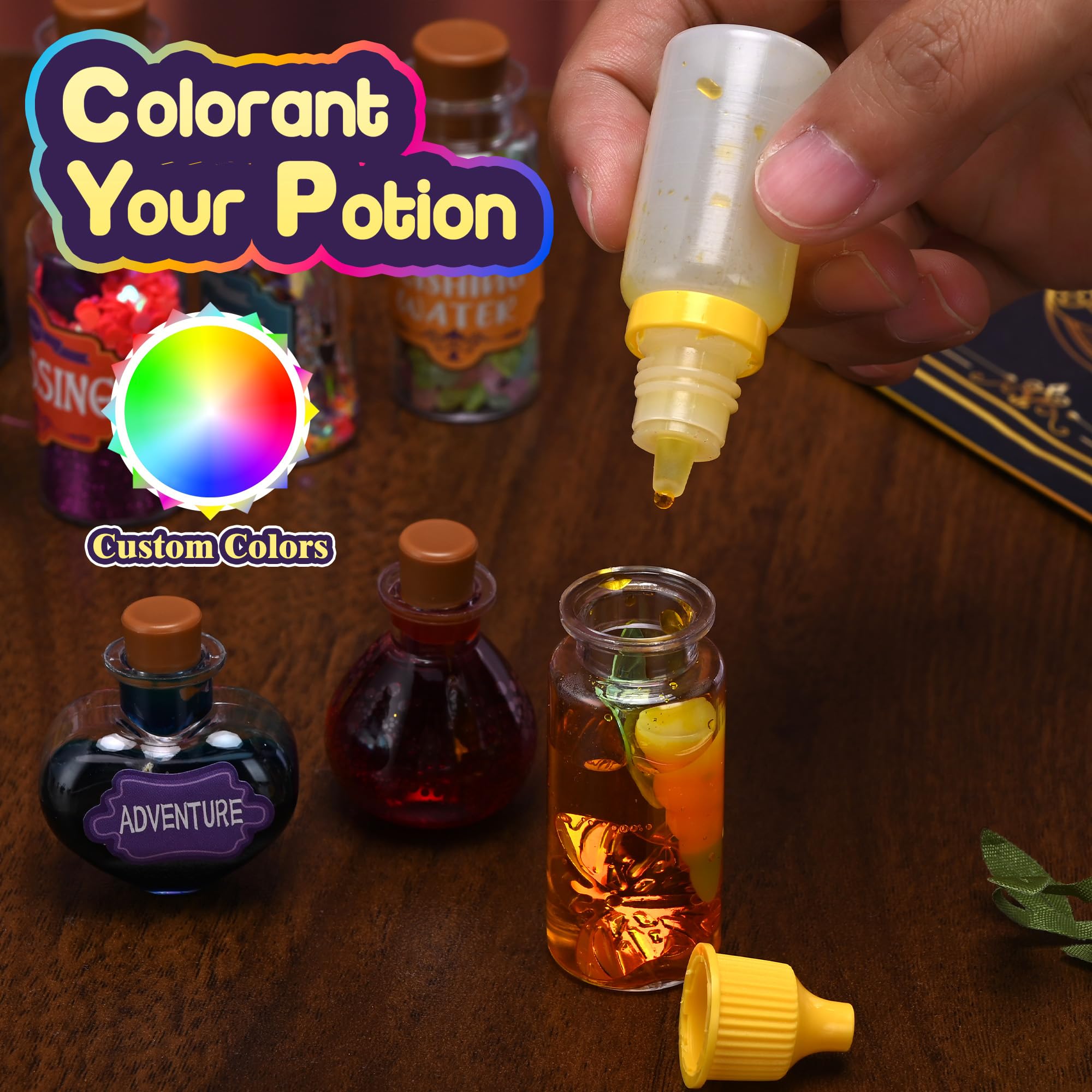 Wothfav Kit de Pociones de Misteriosas para Niños, 22 Botellas de Poción Mágica, Pociones Magicas Niñas, Kit de Manualidades para Niña 6 7 8 9 10 11 12 Años, Regalo Niños para Navidad y Cumpleaños